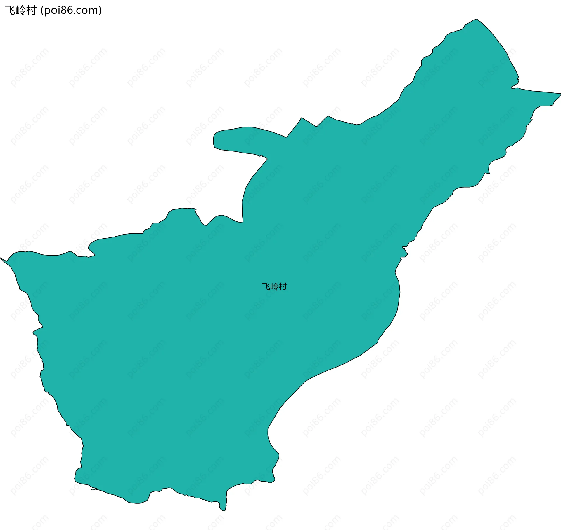 飞岭村边界地图