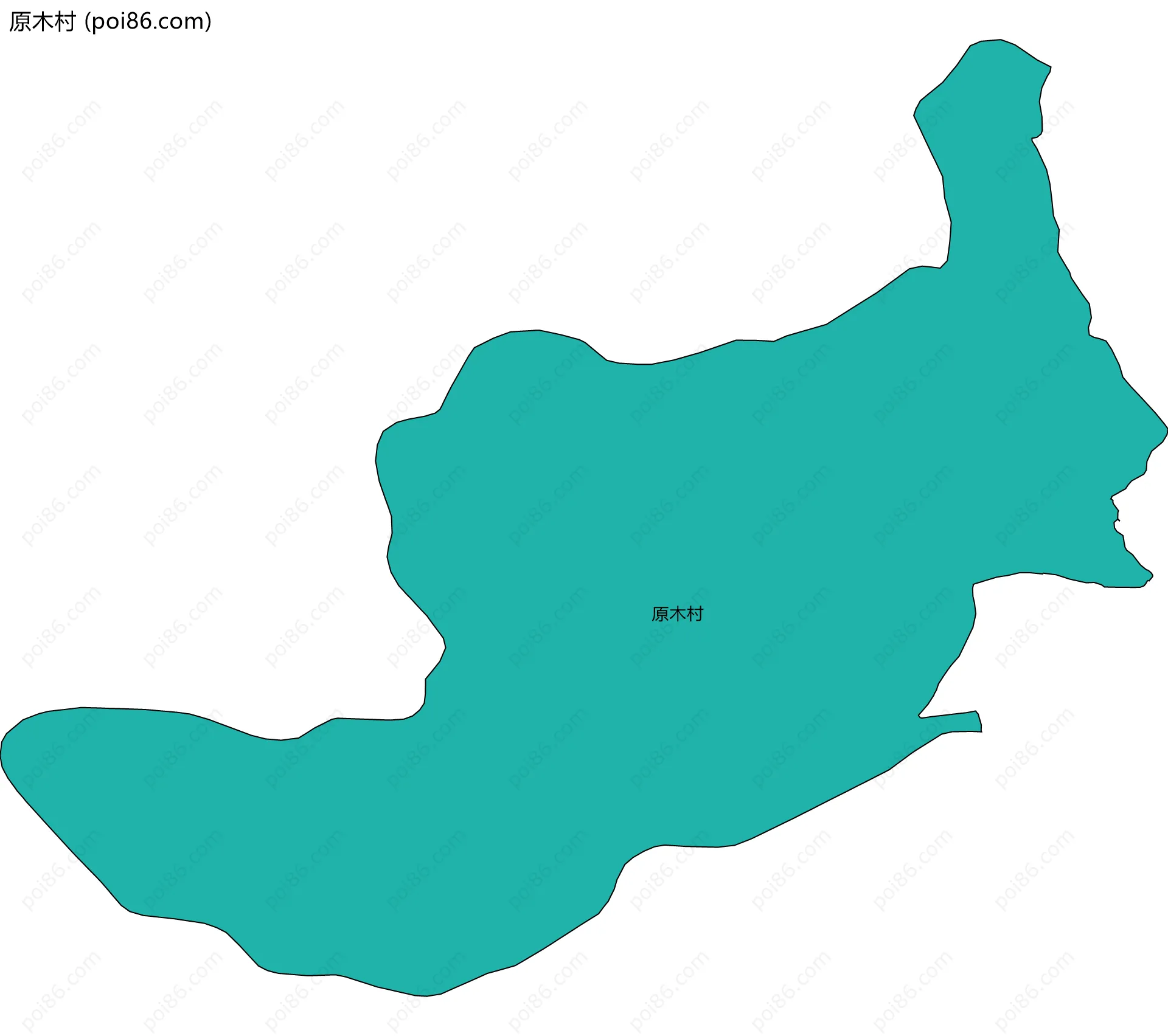 原木村边界地图