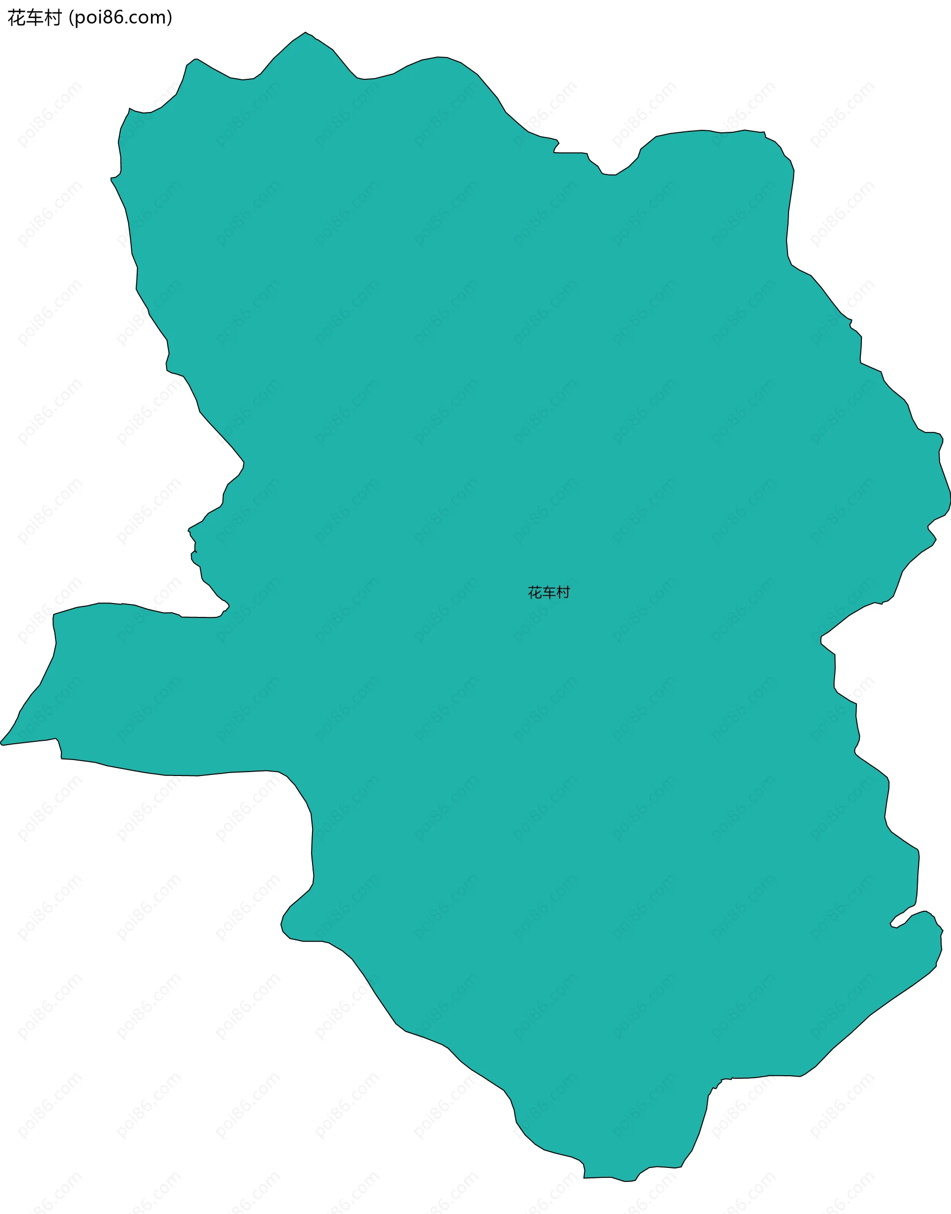 花车村边界地图