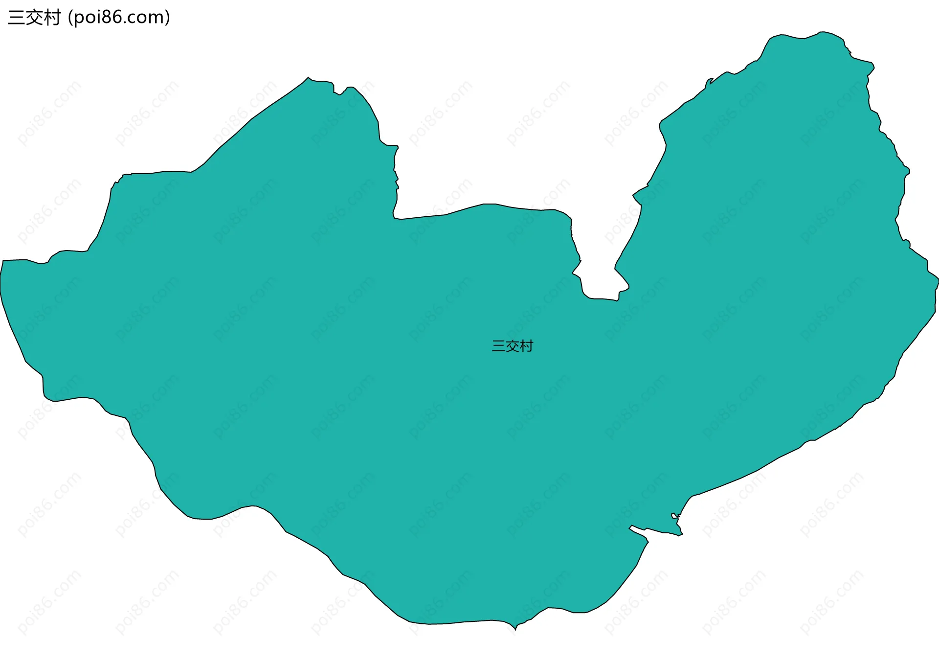 三交村边界地图