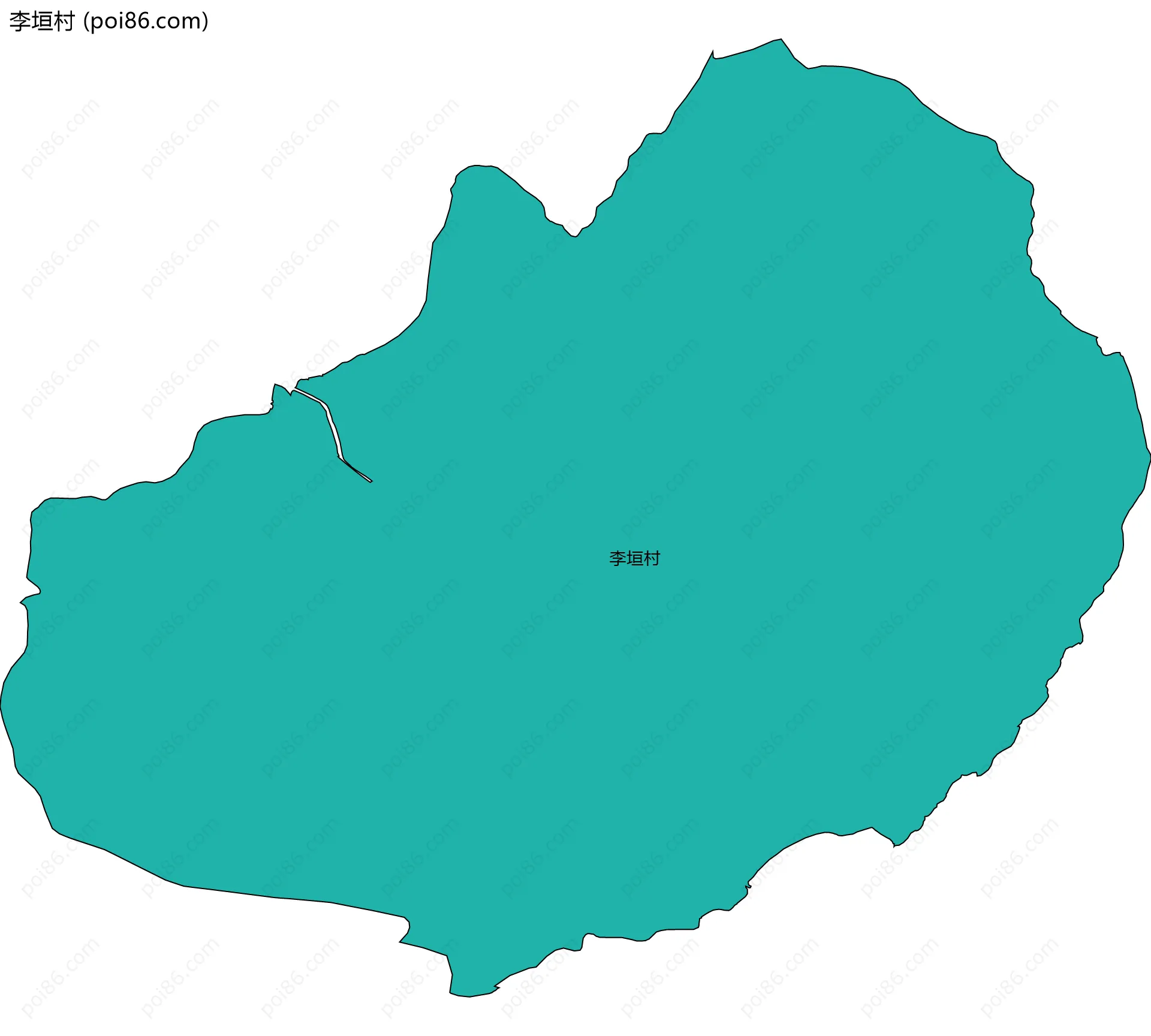 李垣村边界地图