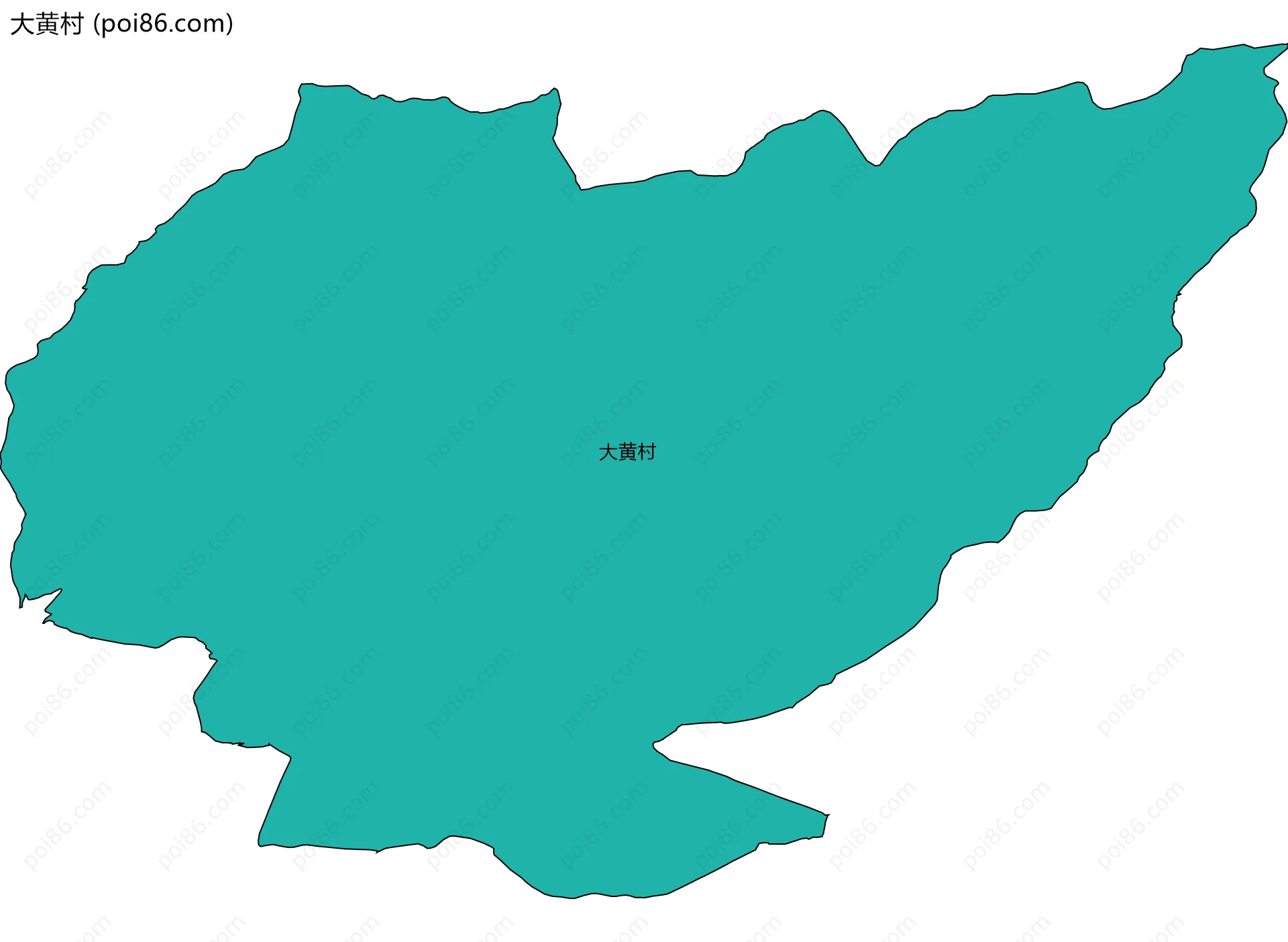 大黄村边界地图