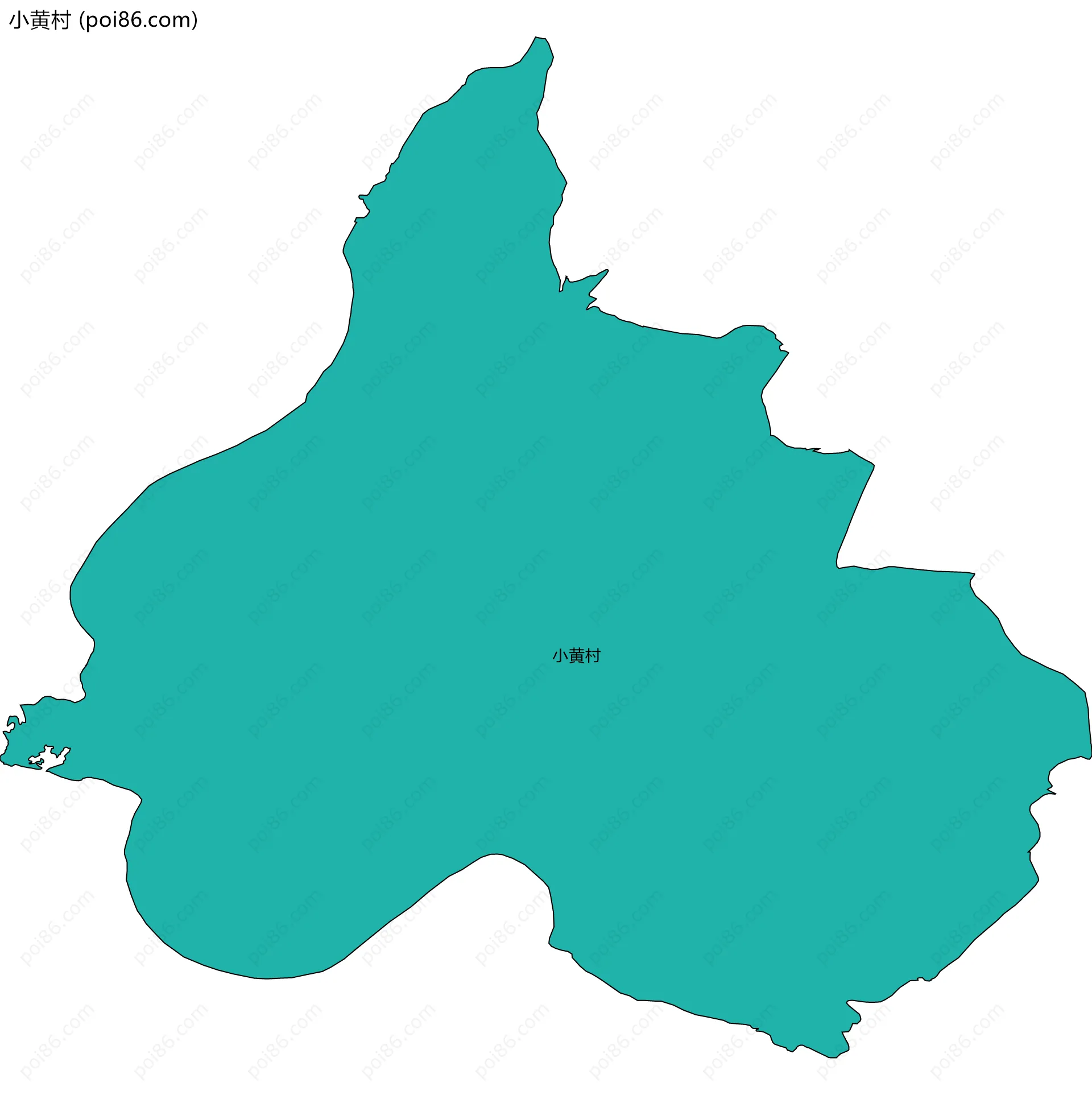 小黄村边界地图