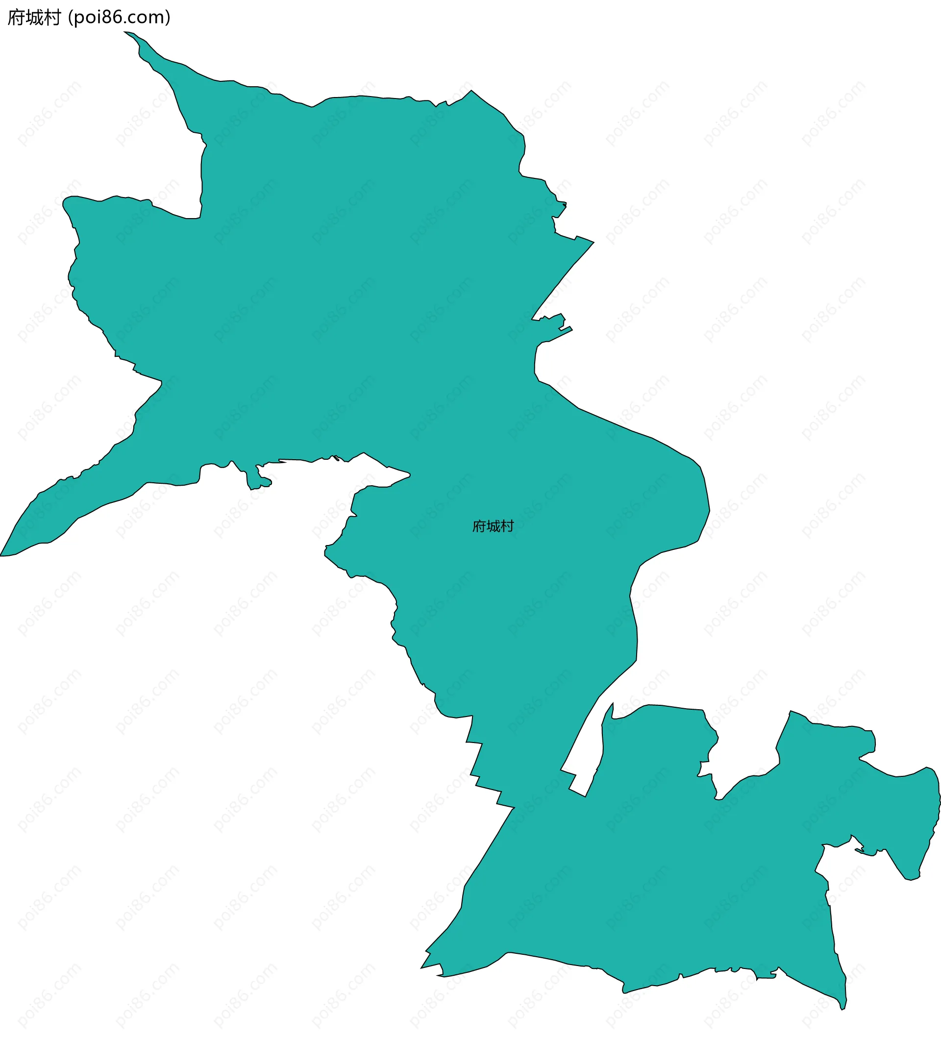 府城村边界地图