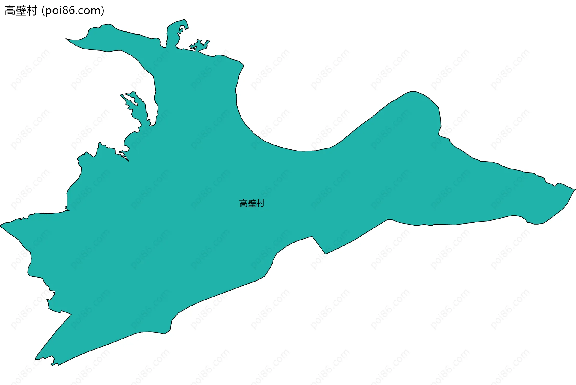 高壁村边界地图