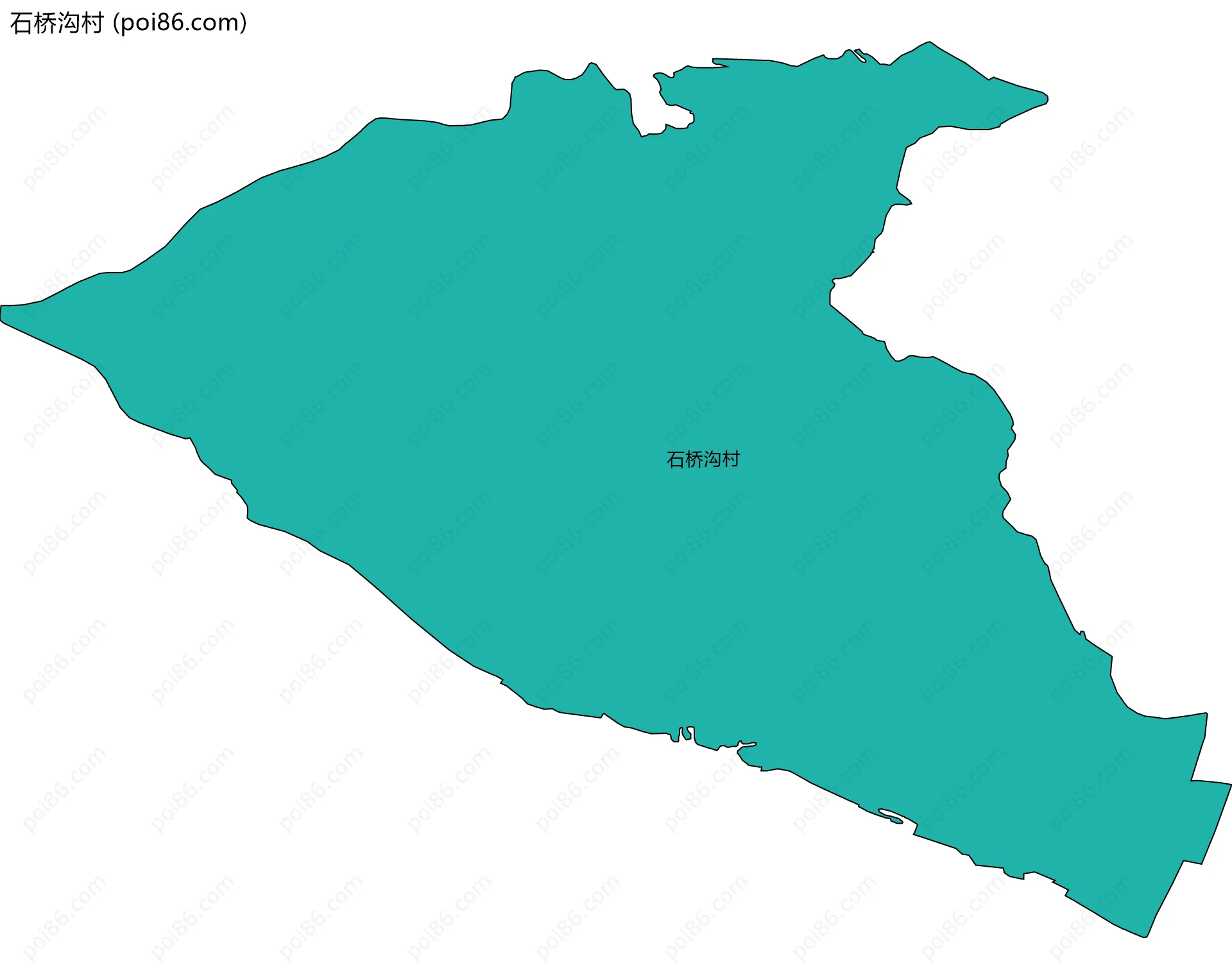 石桥沟村边界地图