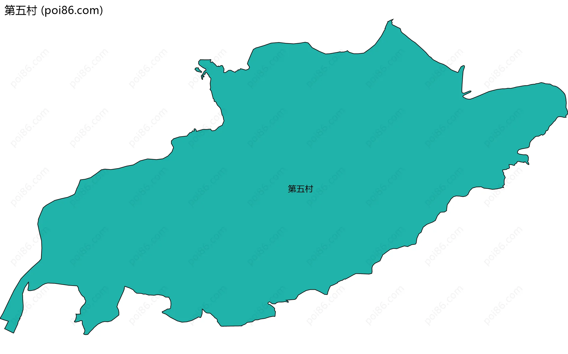 第五村边界地图