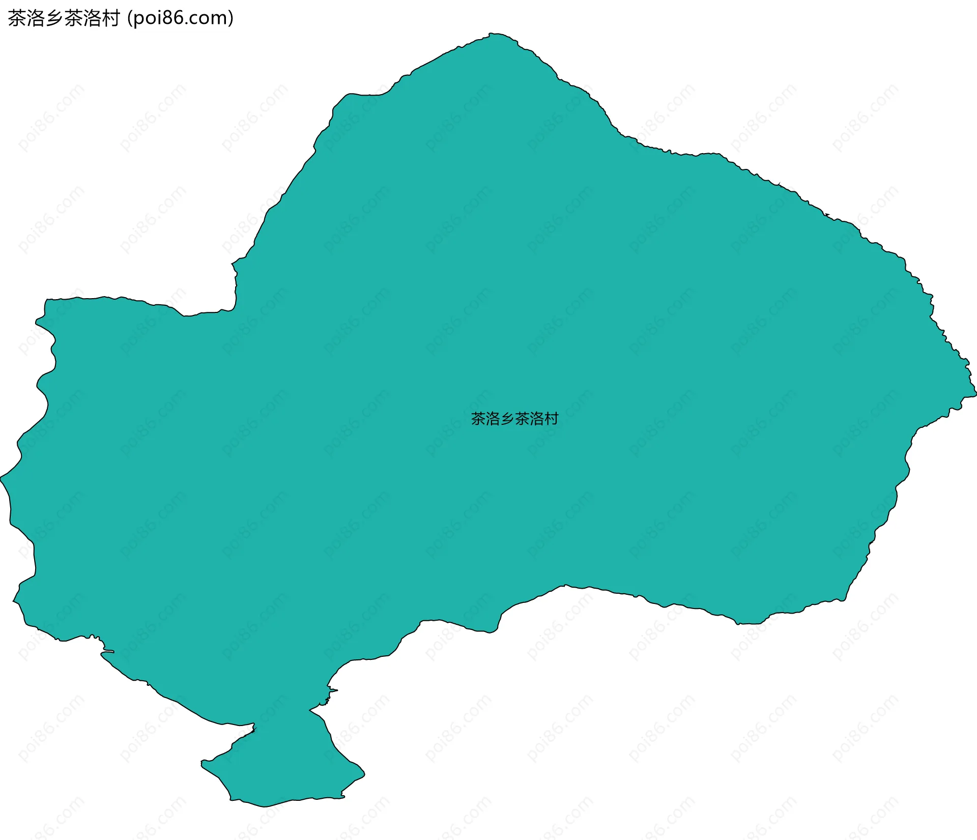 茶洛乡茶洛村边界地图