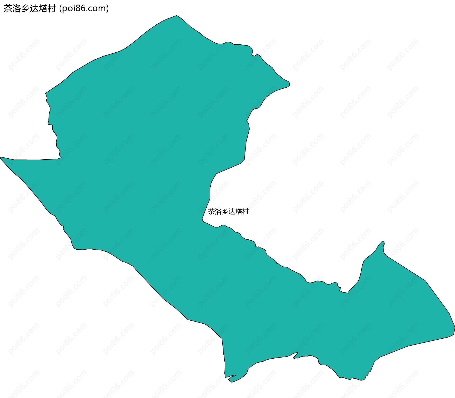 茶洛乡达塔村边界地图