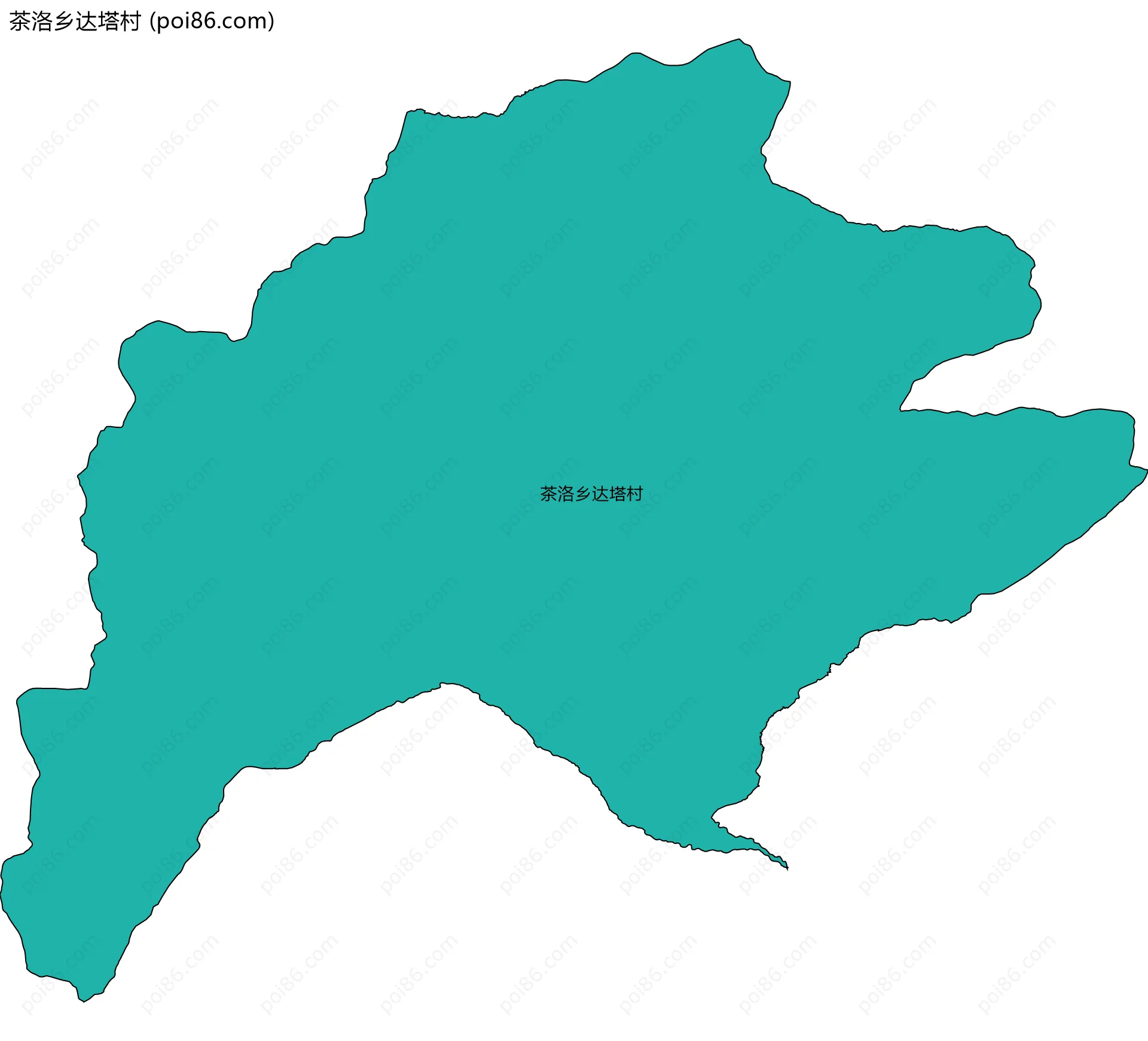 茶洛乡达塔村边界地图