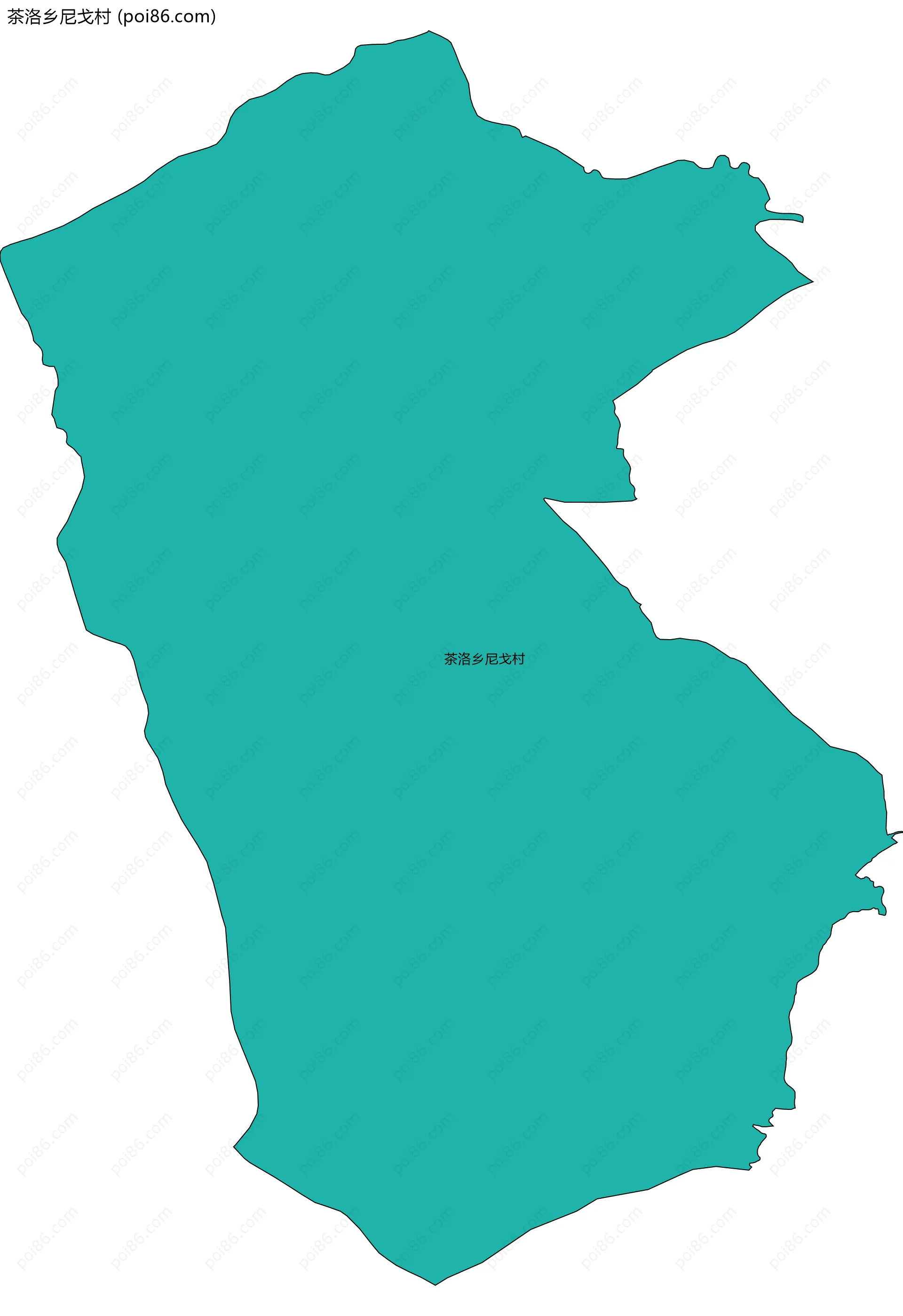 茶洛乡尼戈村边界地图