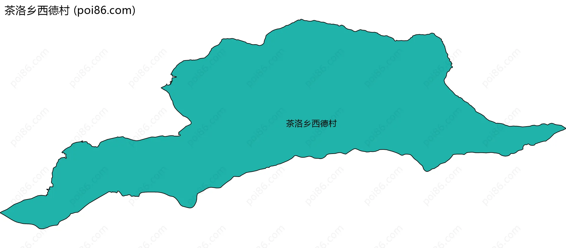 茶洛乡西德村边界地图