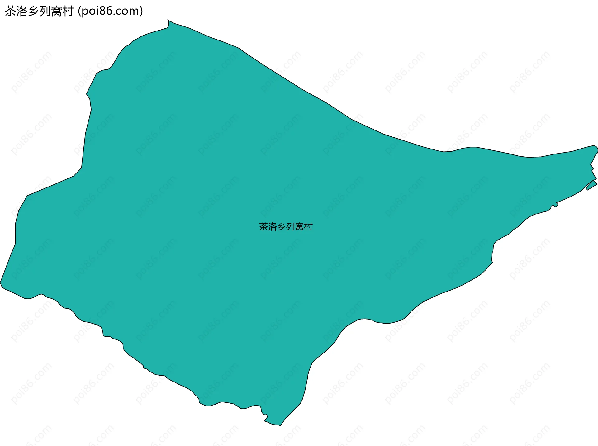 茶洛乡列窝村边界地图