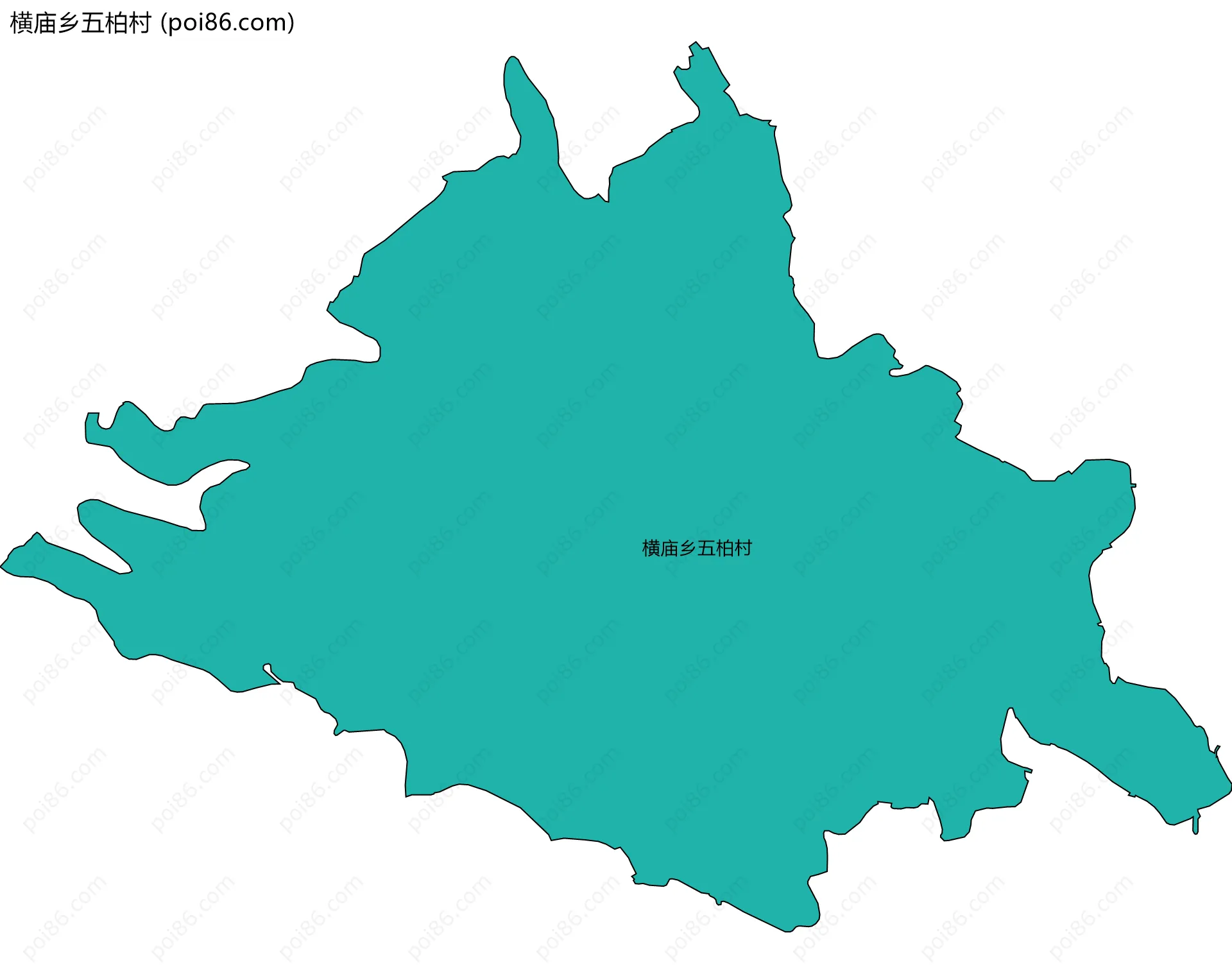 横庙乡五柏村边界地图