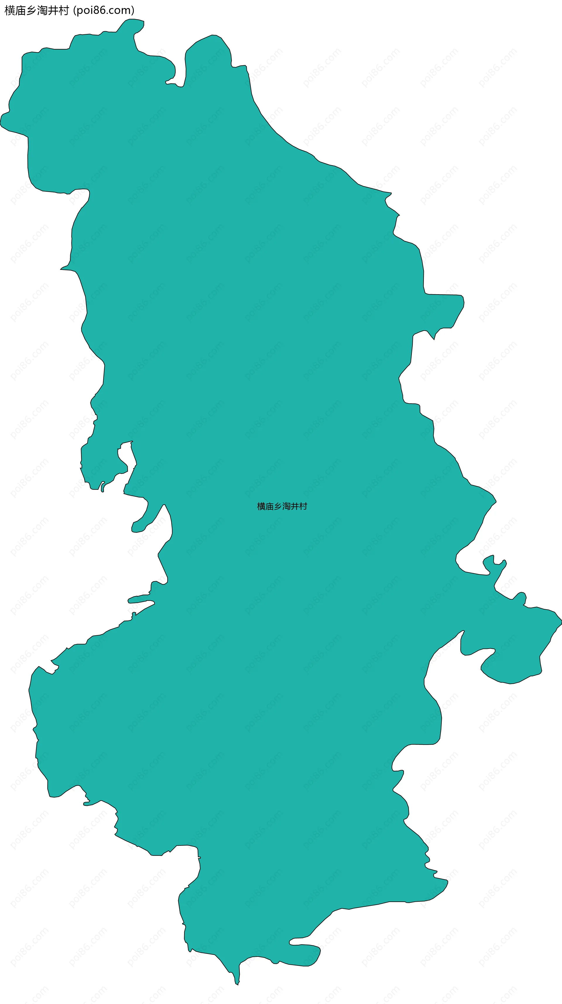 横庙乡淘井村边界地图