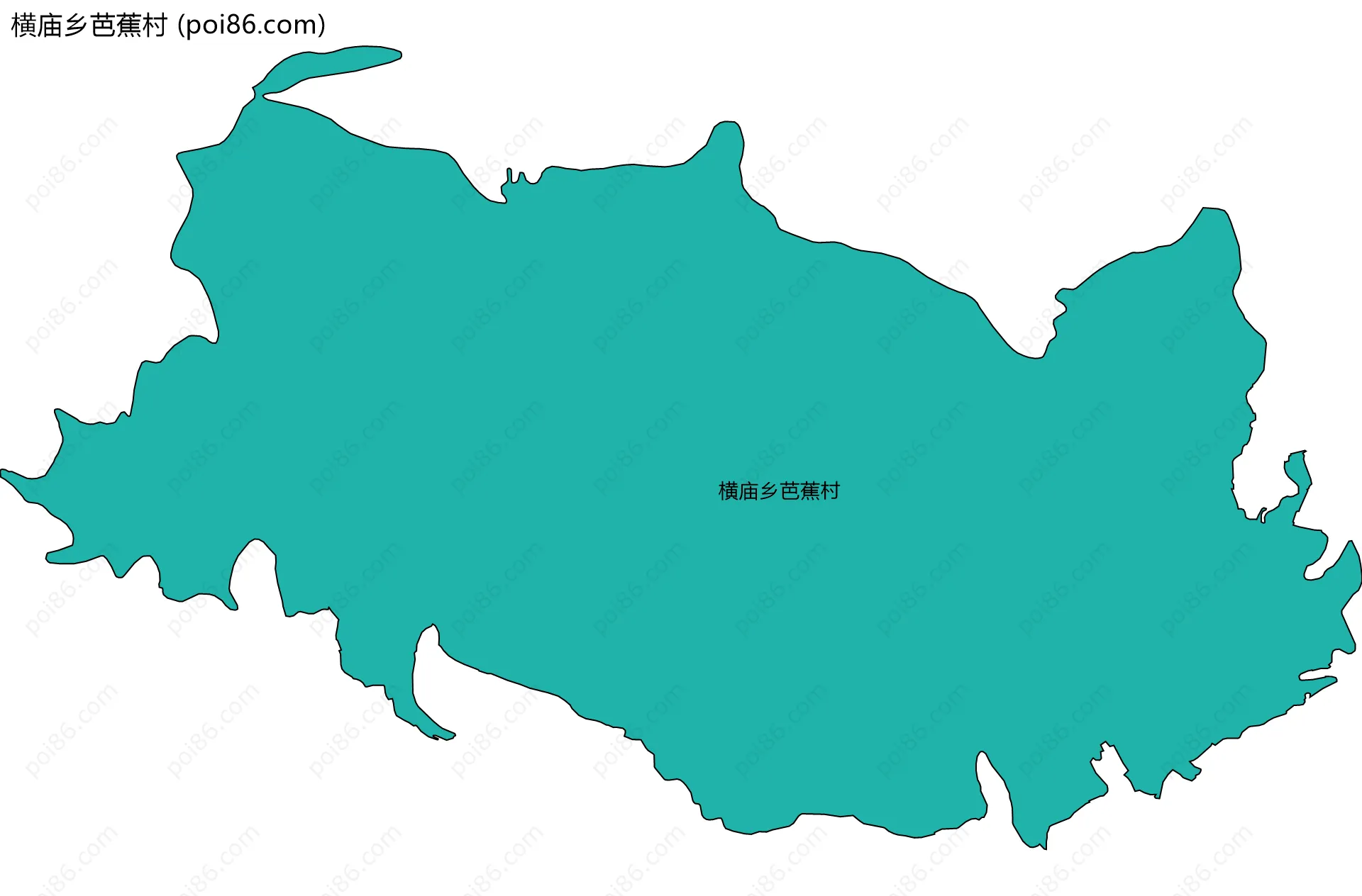 横庙乡芭蕉村边界地图