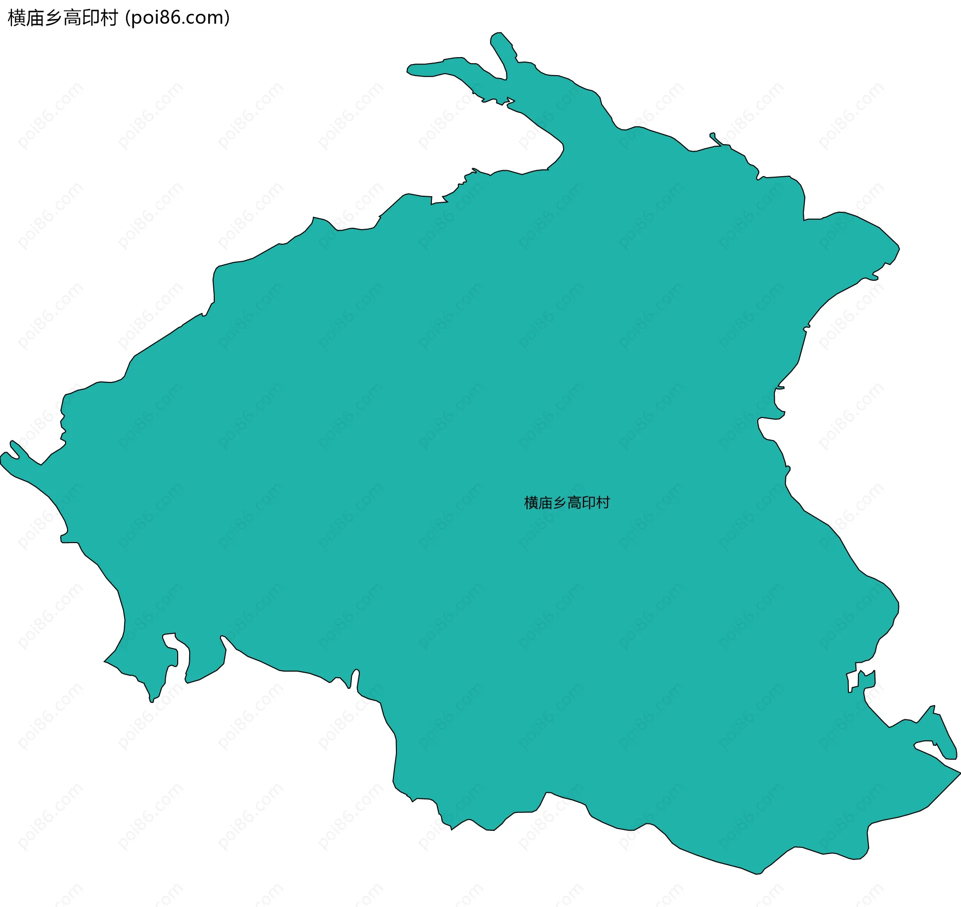 横庙乡高印村边界地图