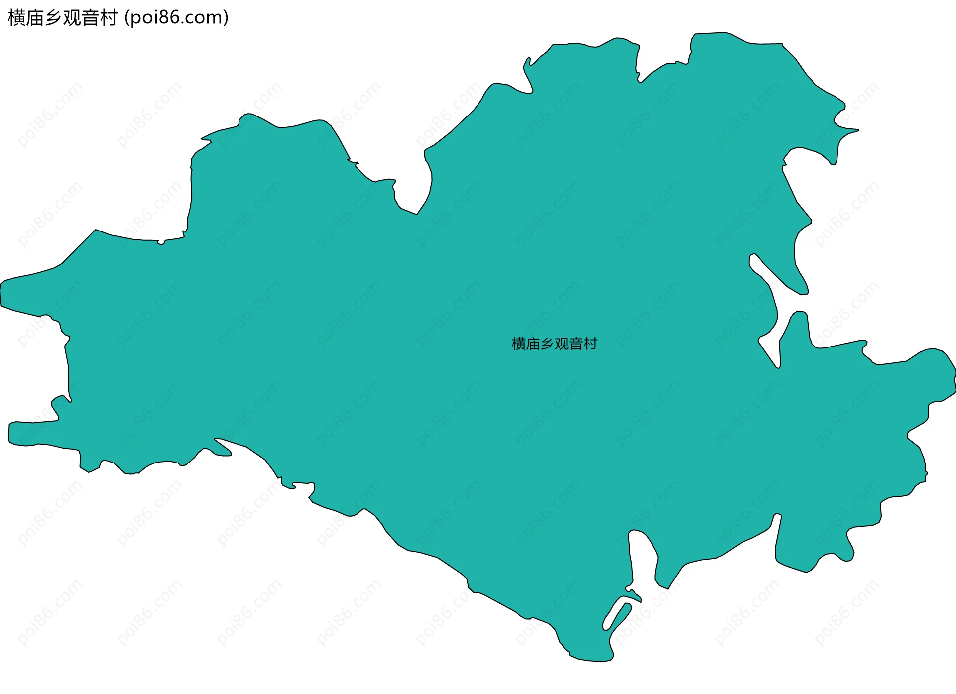 横庙乡观音村边界地图