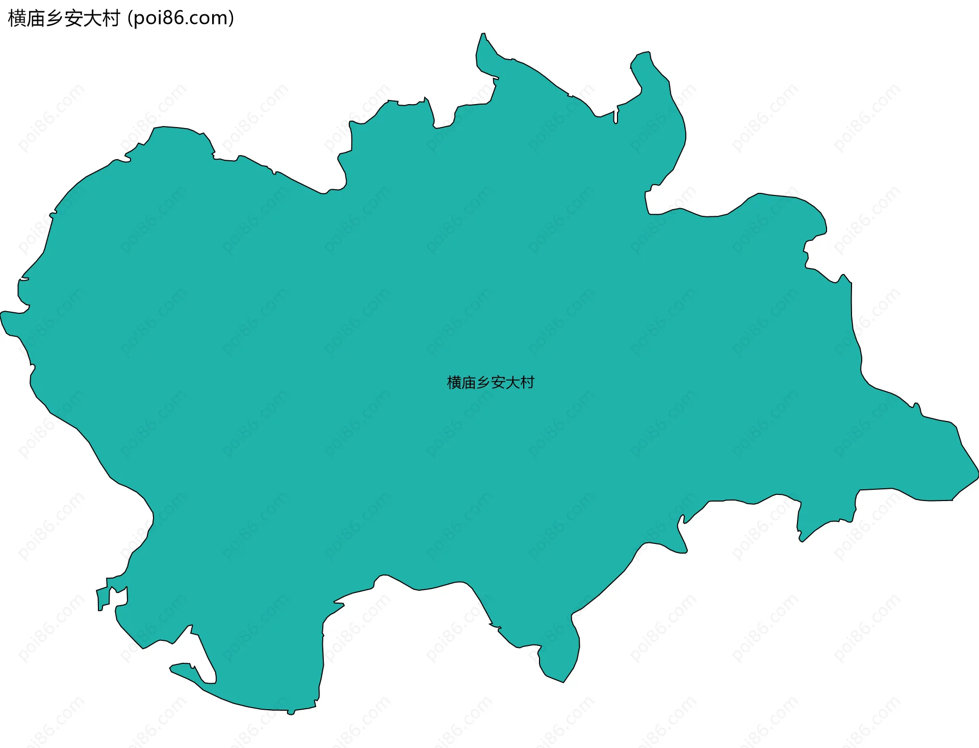 横庙乡安大村边界地图