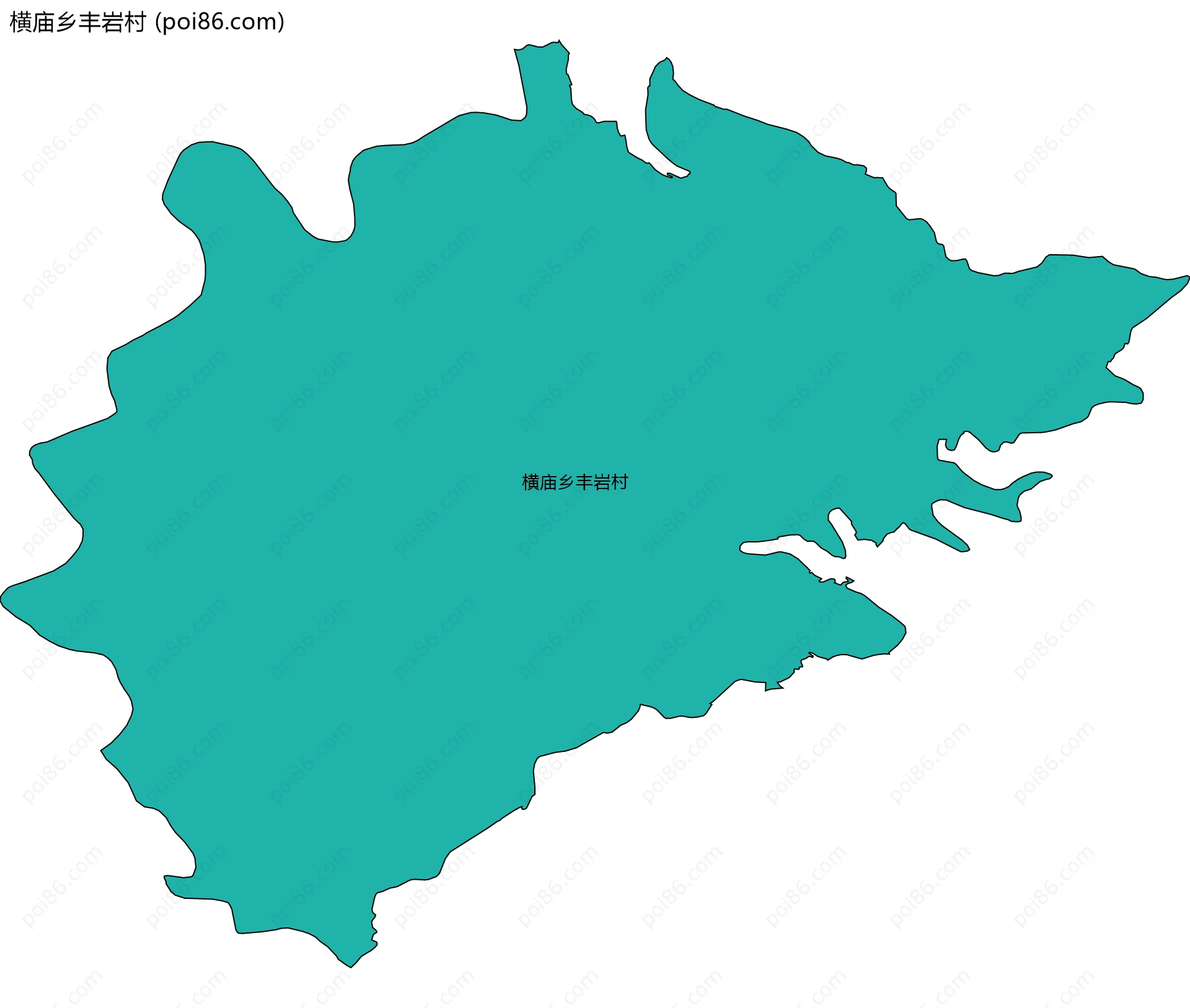 横庙乡丰岩村边界地图