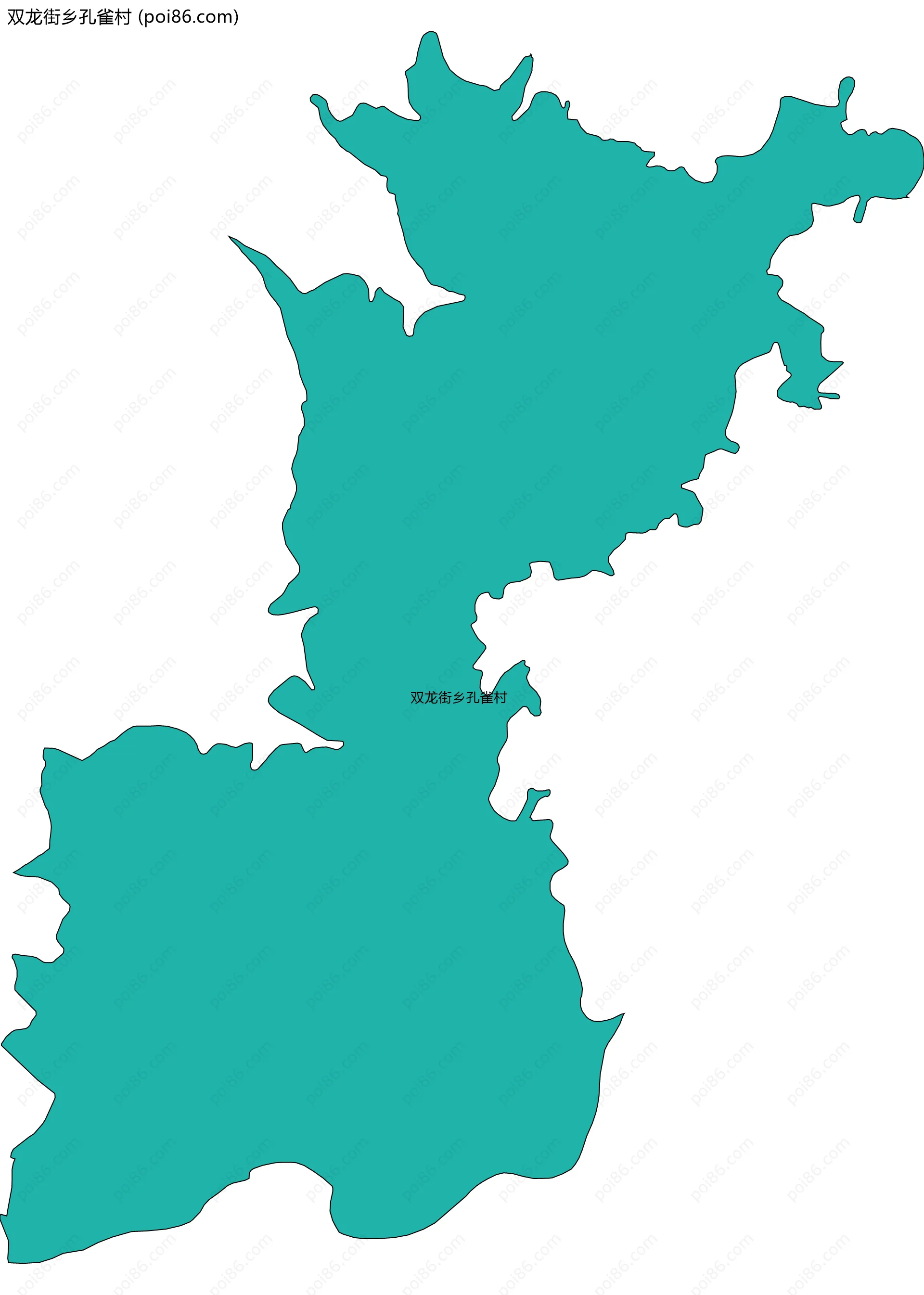 双龙街乡孔雀村边界地图