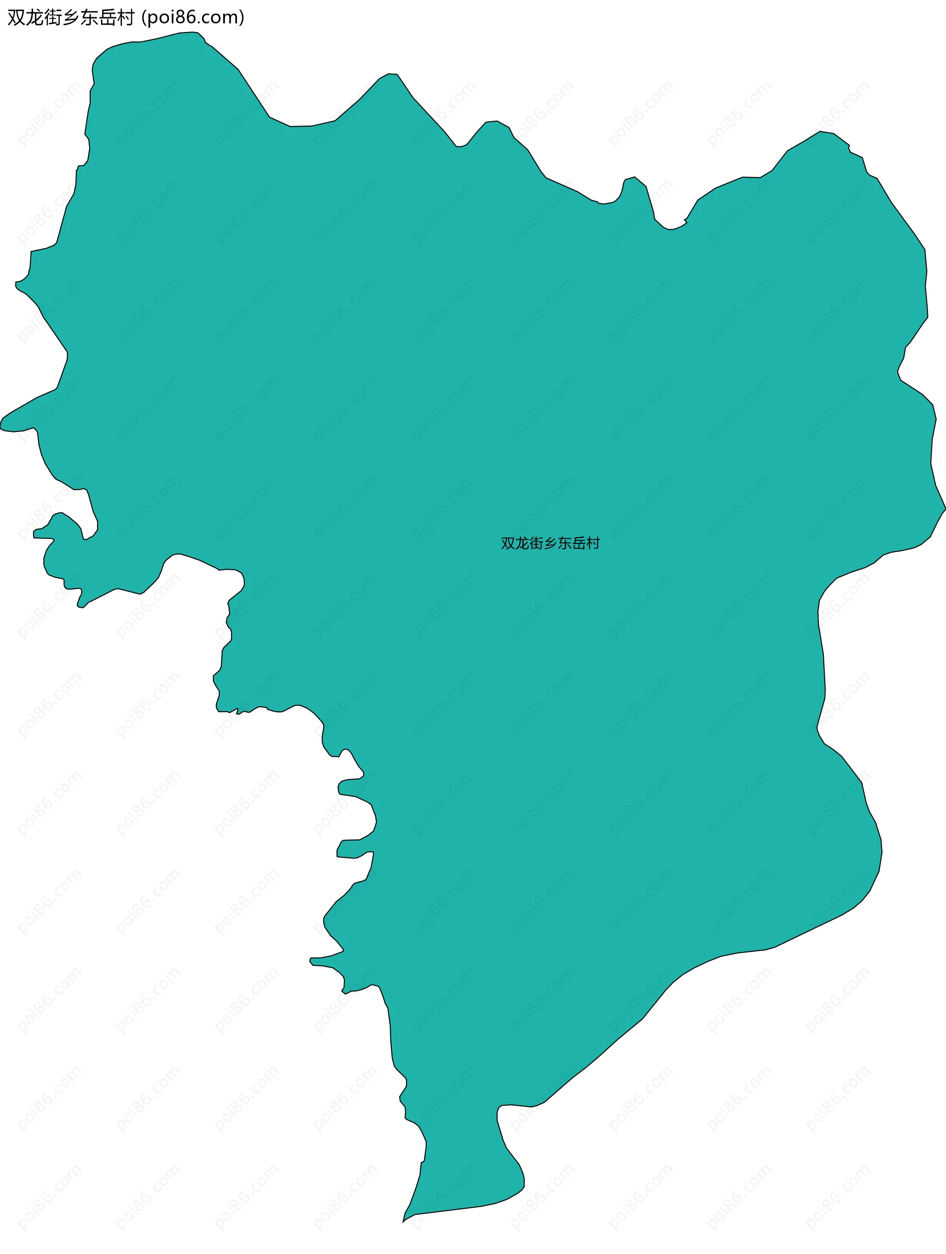 双龙街乡东岳村边界地图