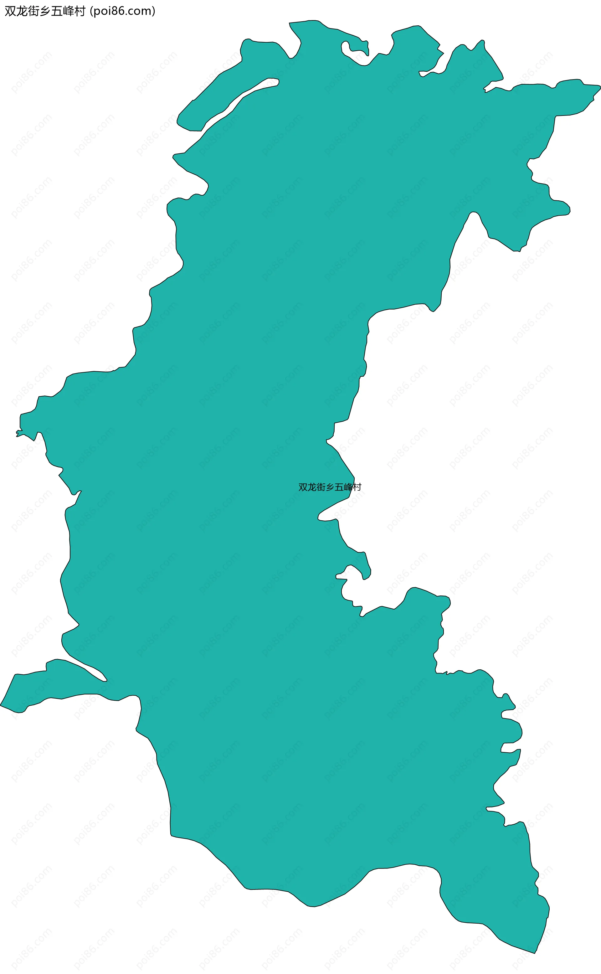 双龙街乡五峰村边界地图