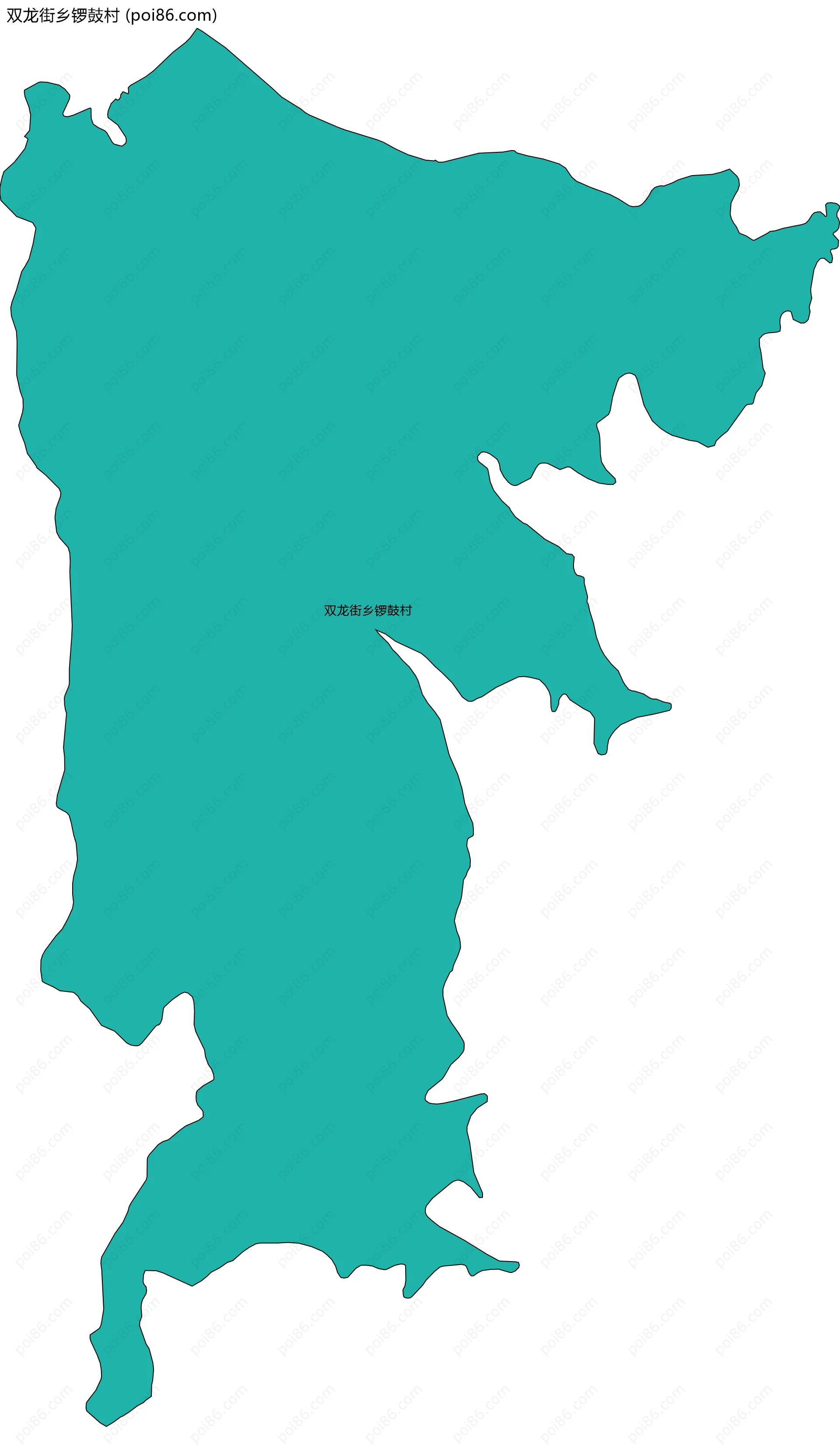 双龙街乡锣鼓村边界地图