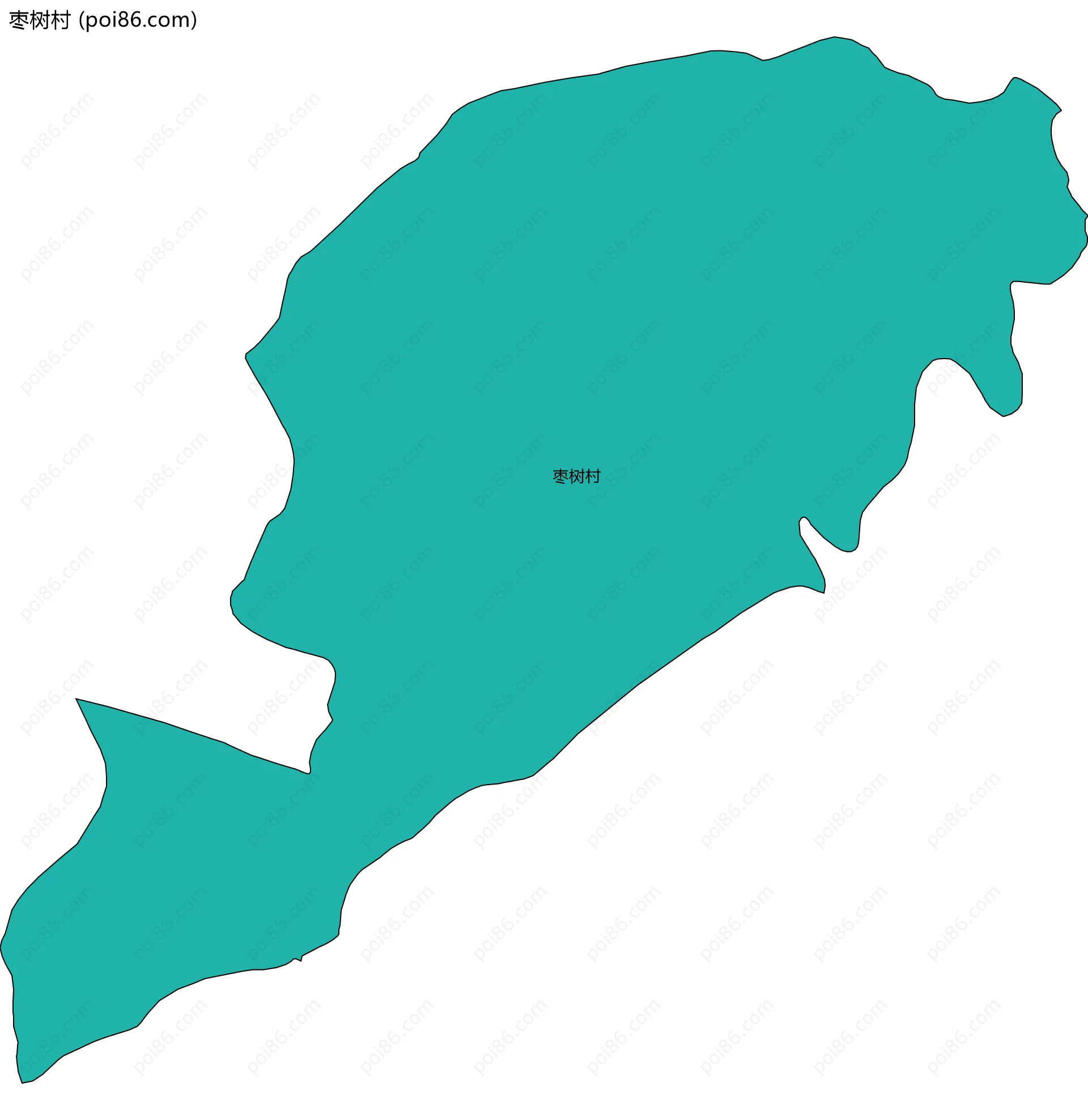 枣树村边界地图