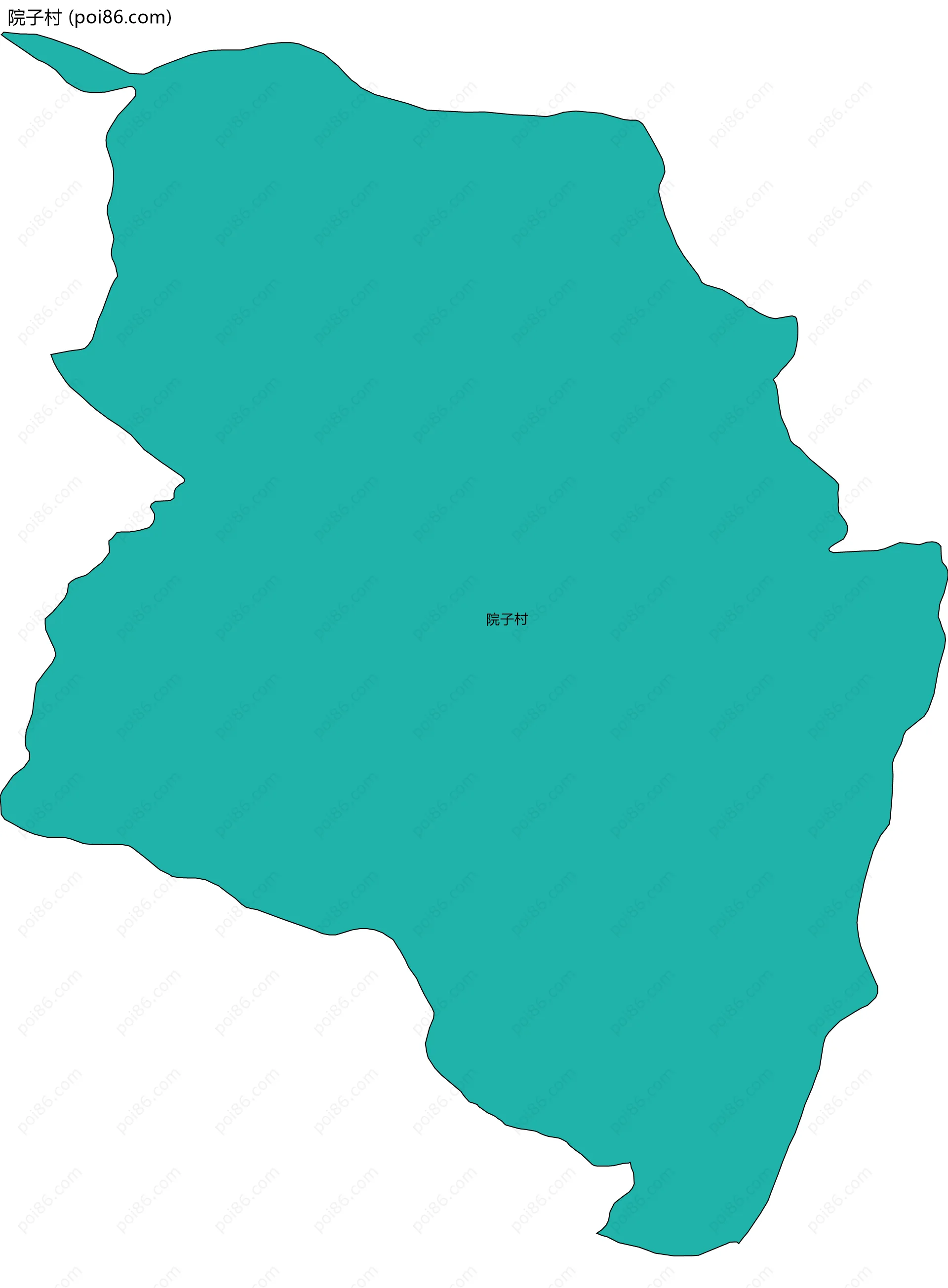 院子村边界地图