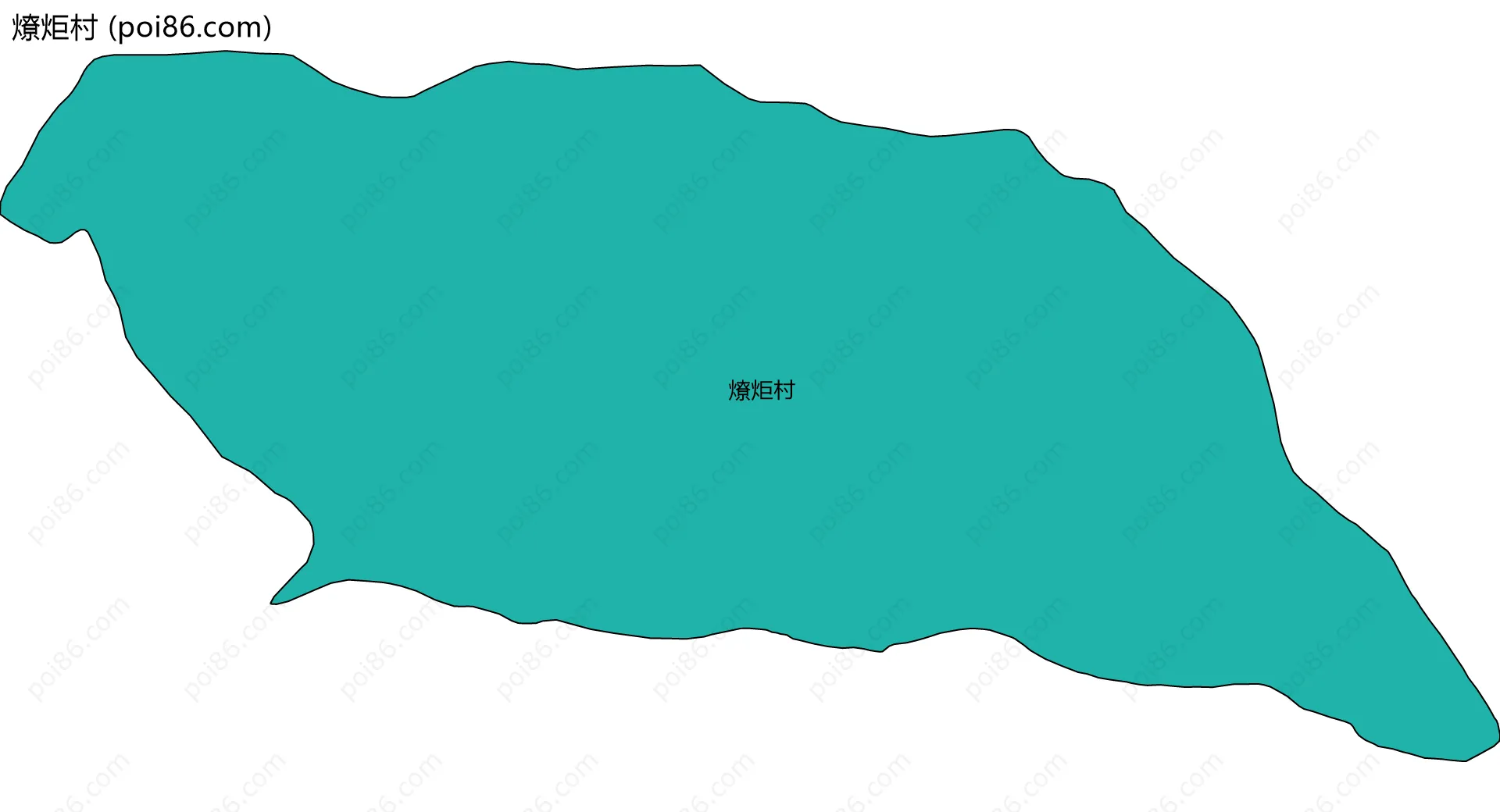燎炬村边界地图