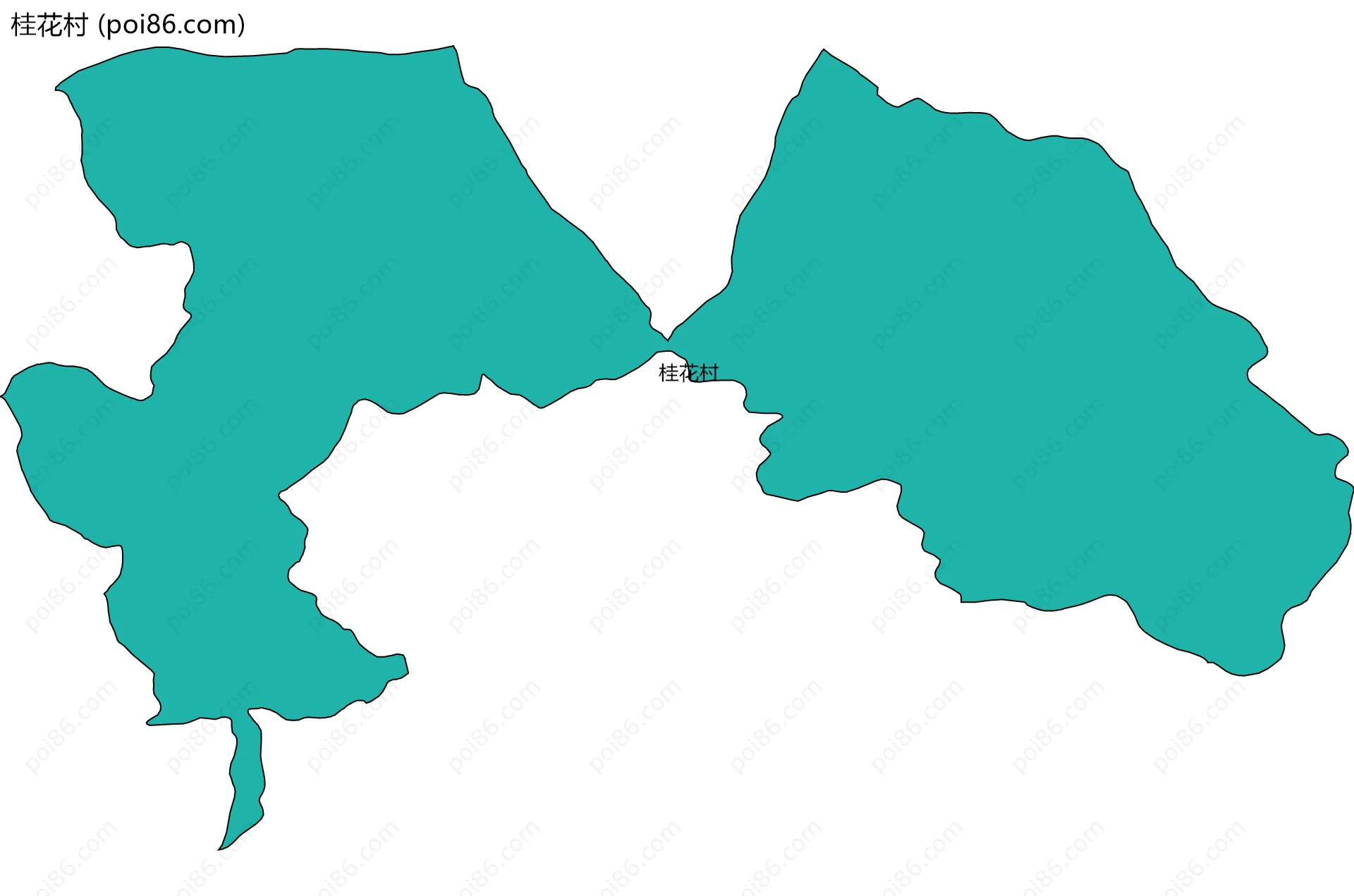 桂花村边界地图