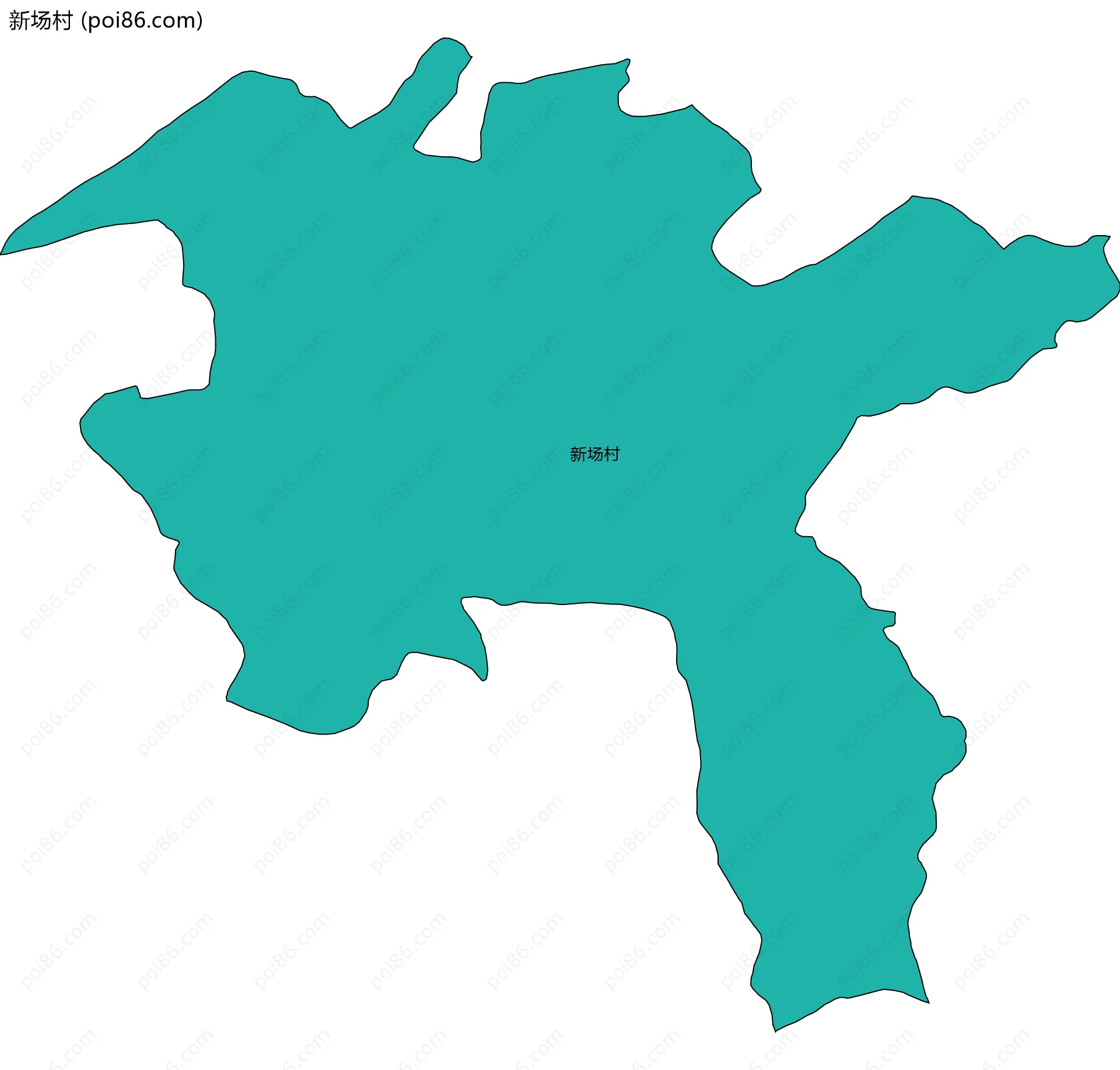 新场村边界地图