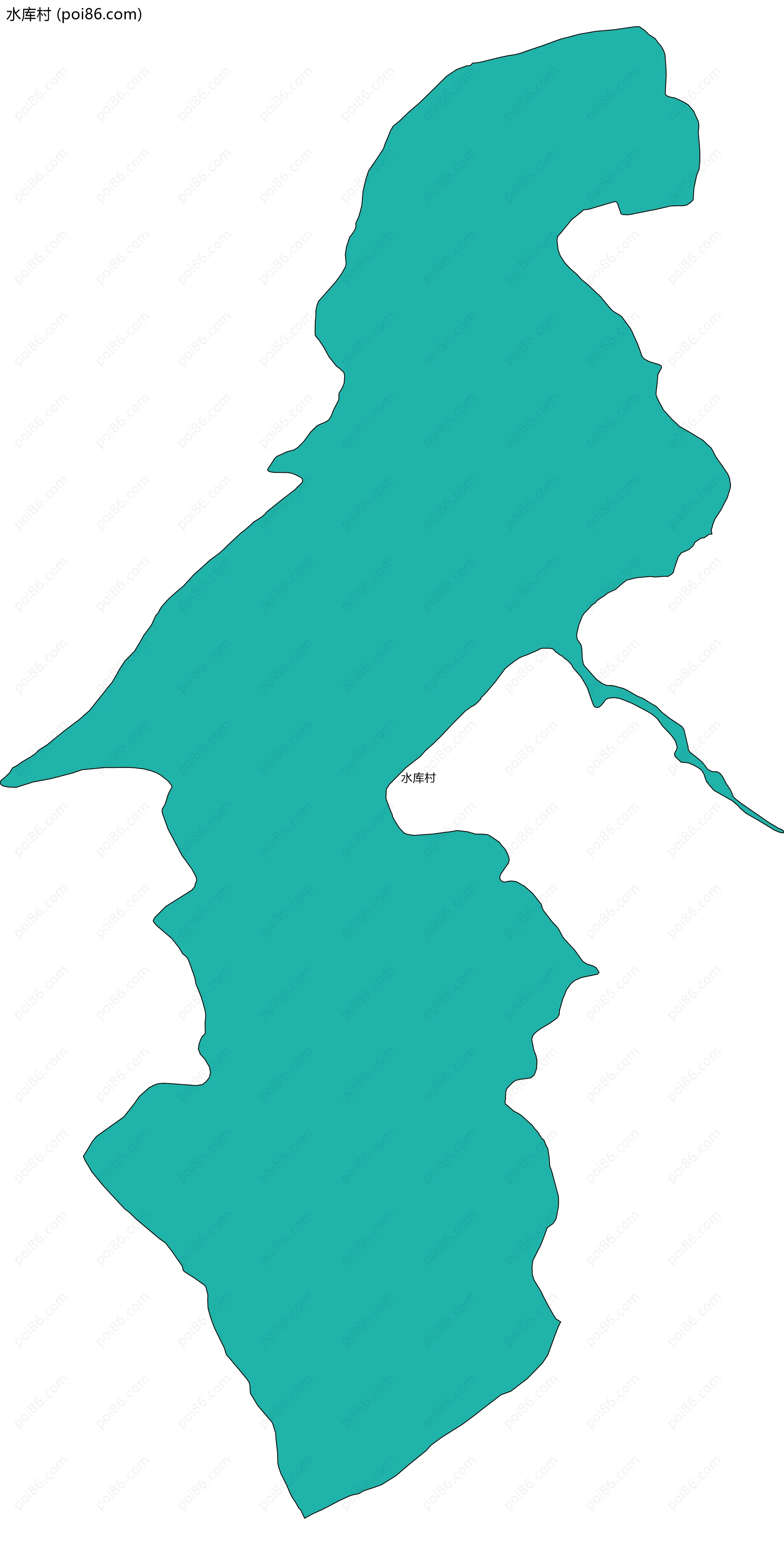 水库村边界地图