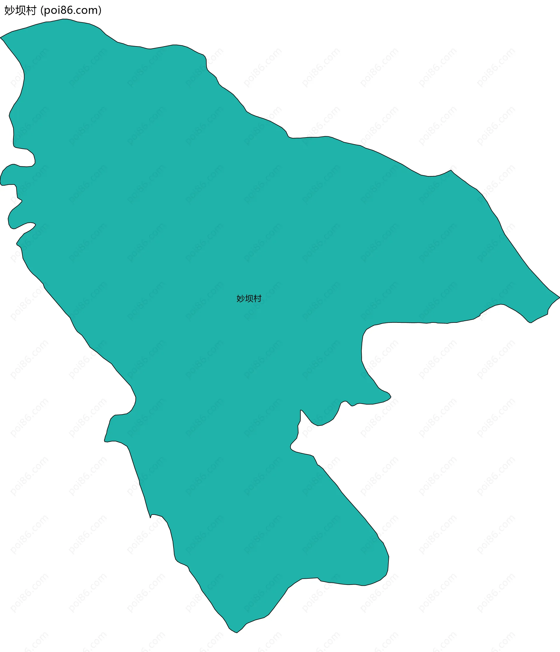 妙坝村边界地图