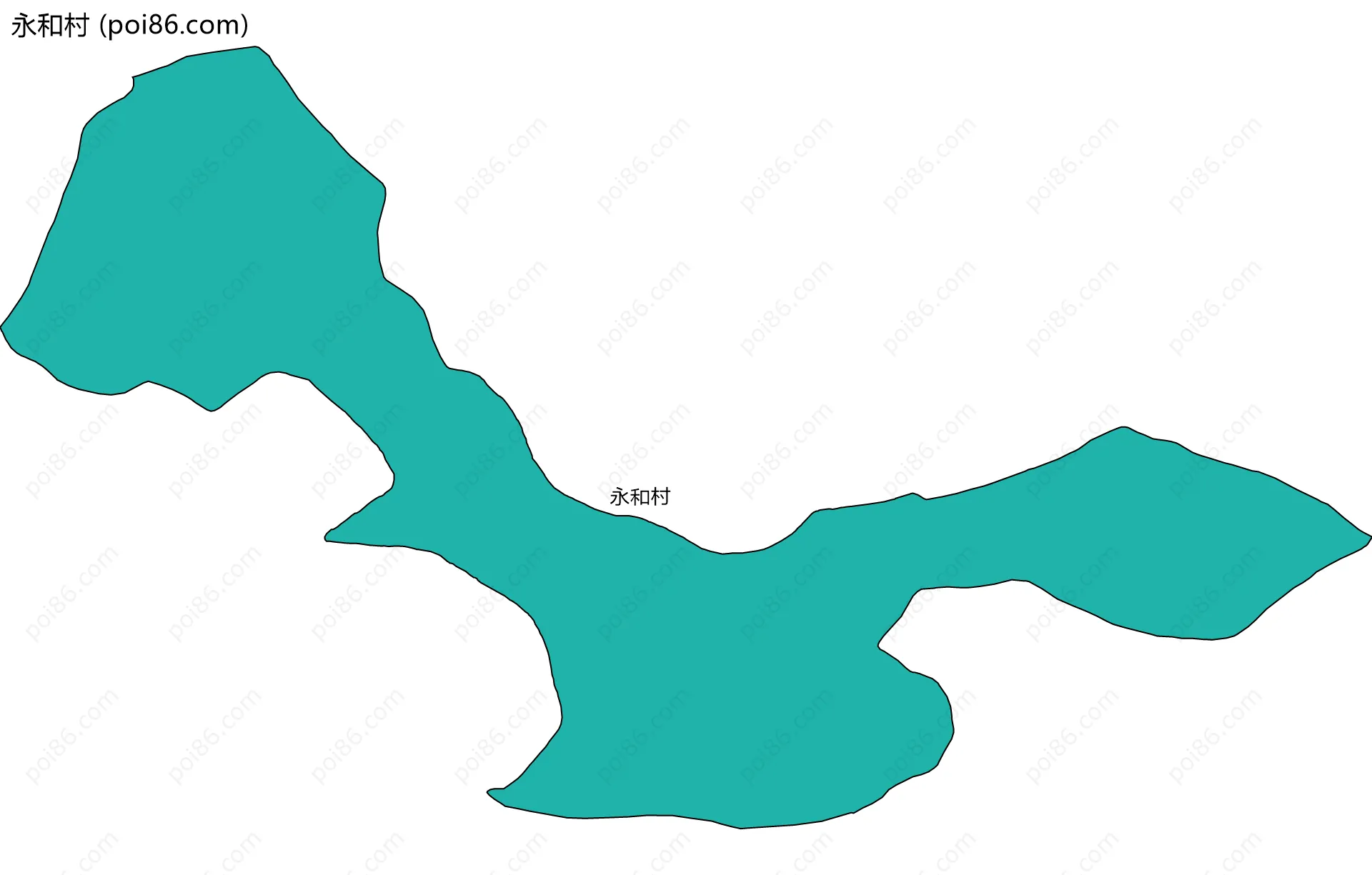 永和村边界地图