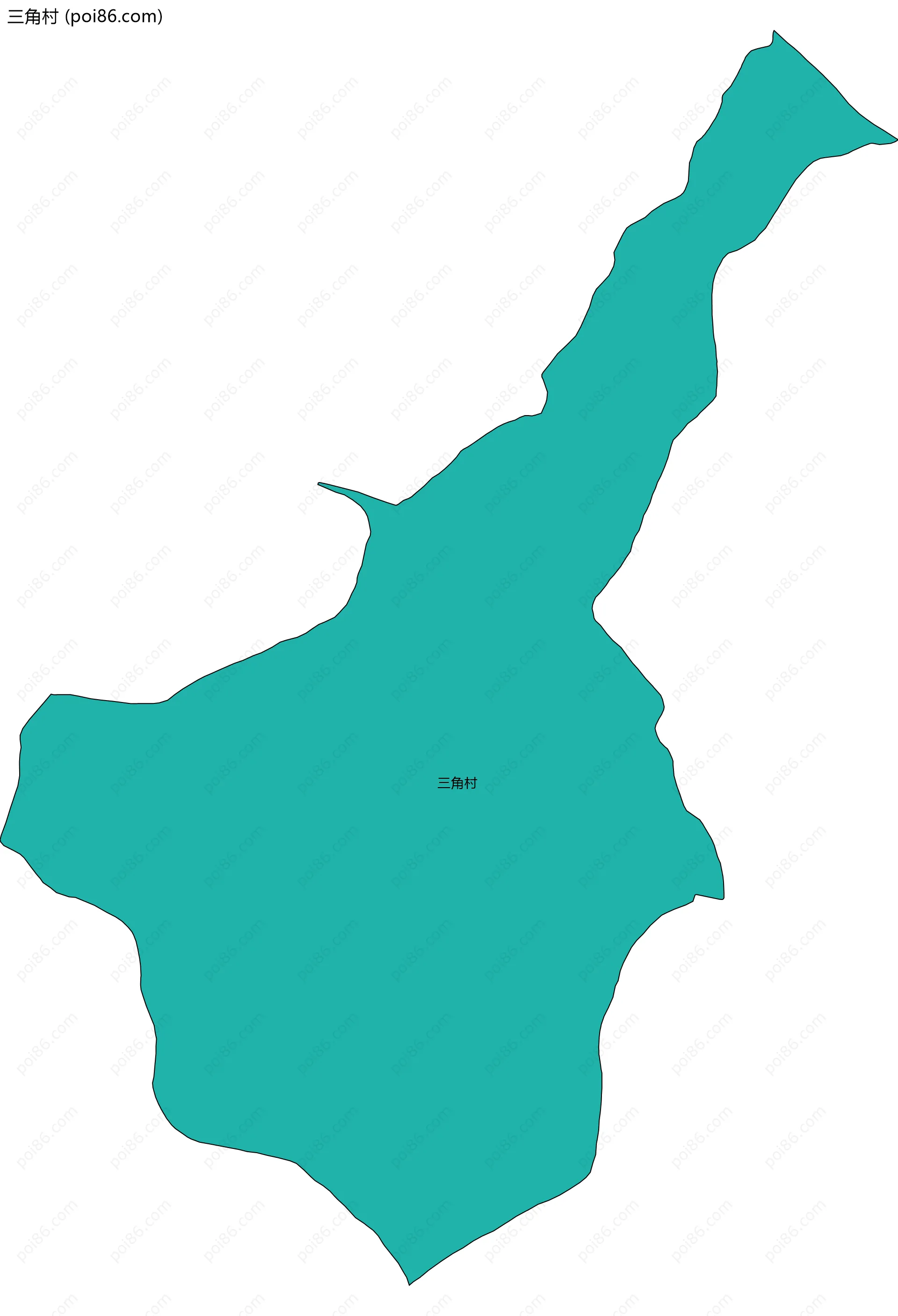 三角村边界地图