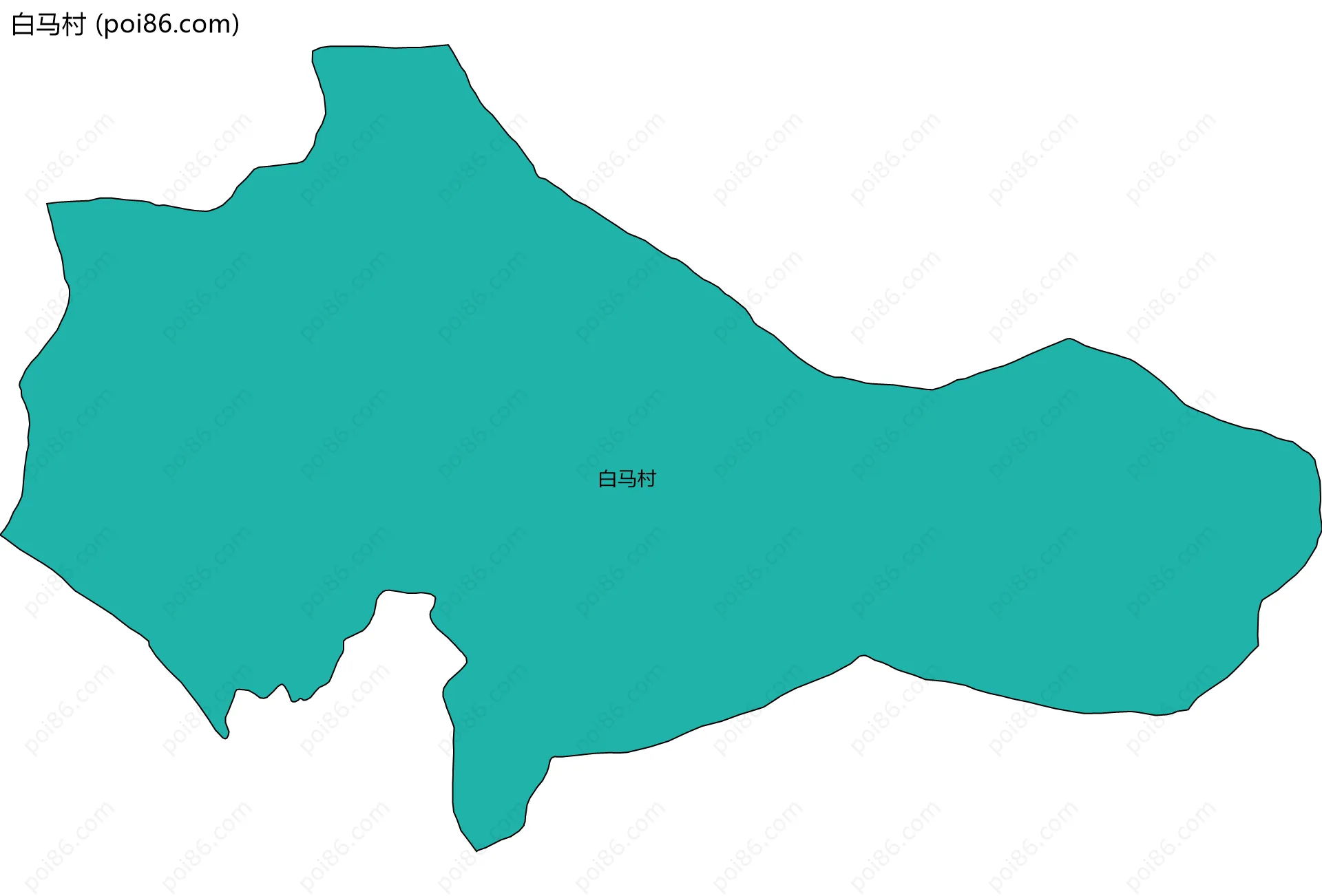 白马村边界地图