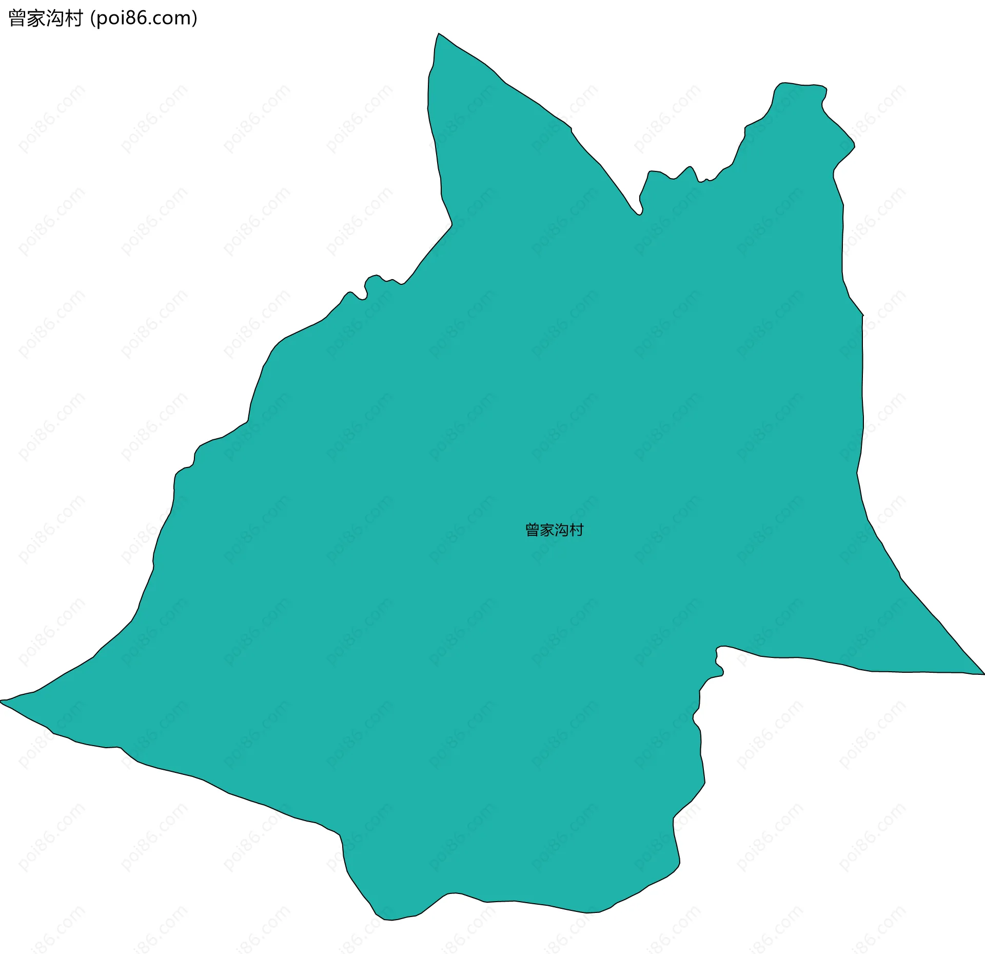 曾家沟村边界地图