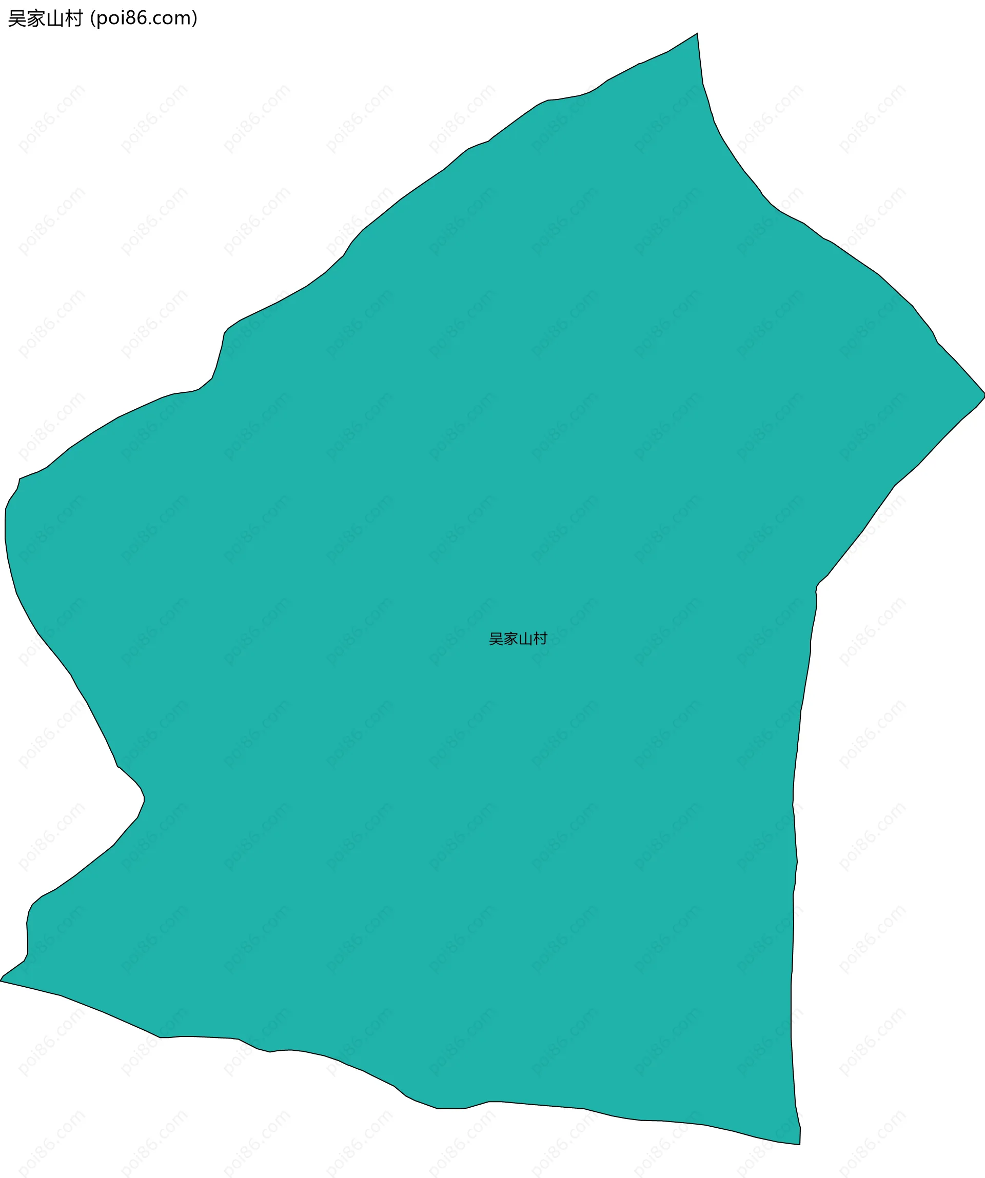 吴家山村边界地图