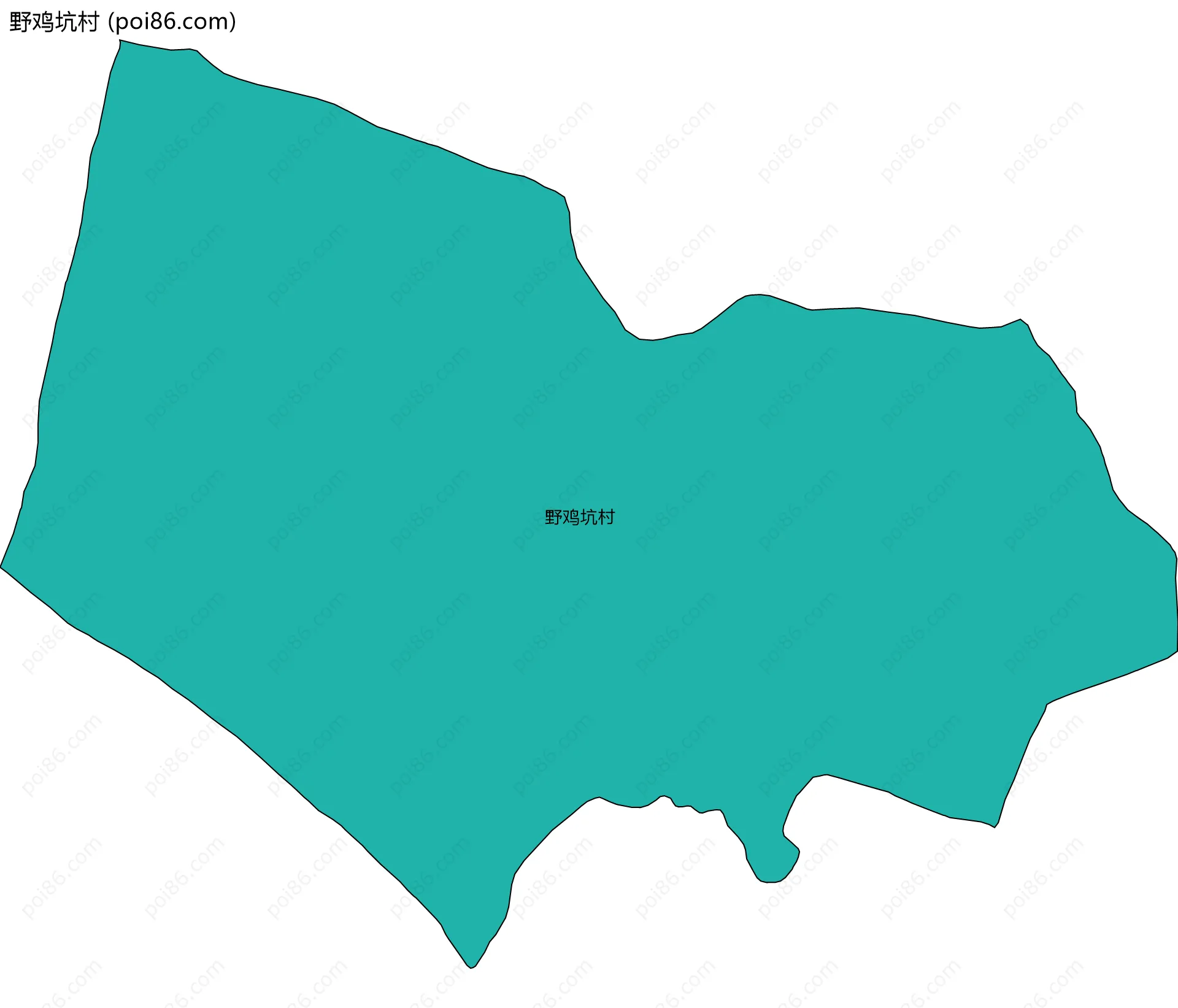 野鸡坑村边界地图