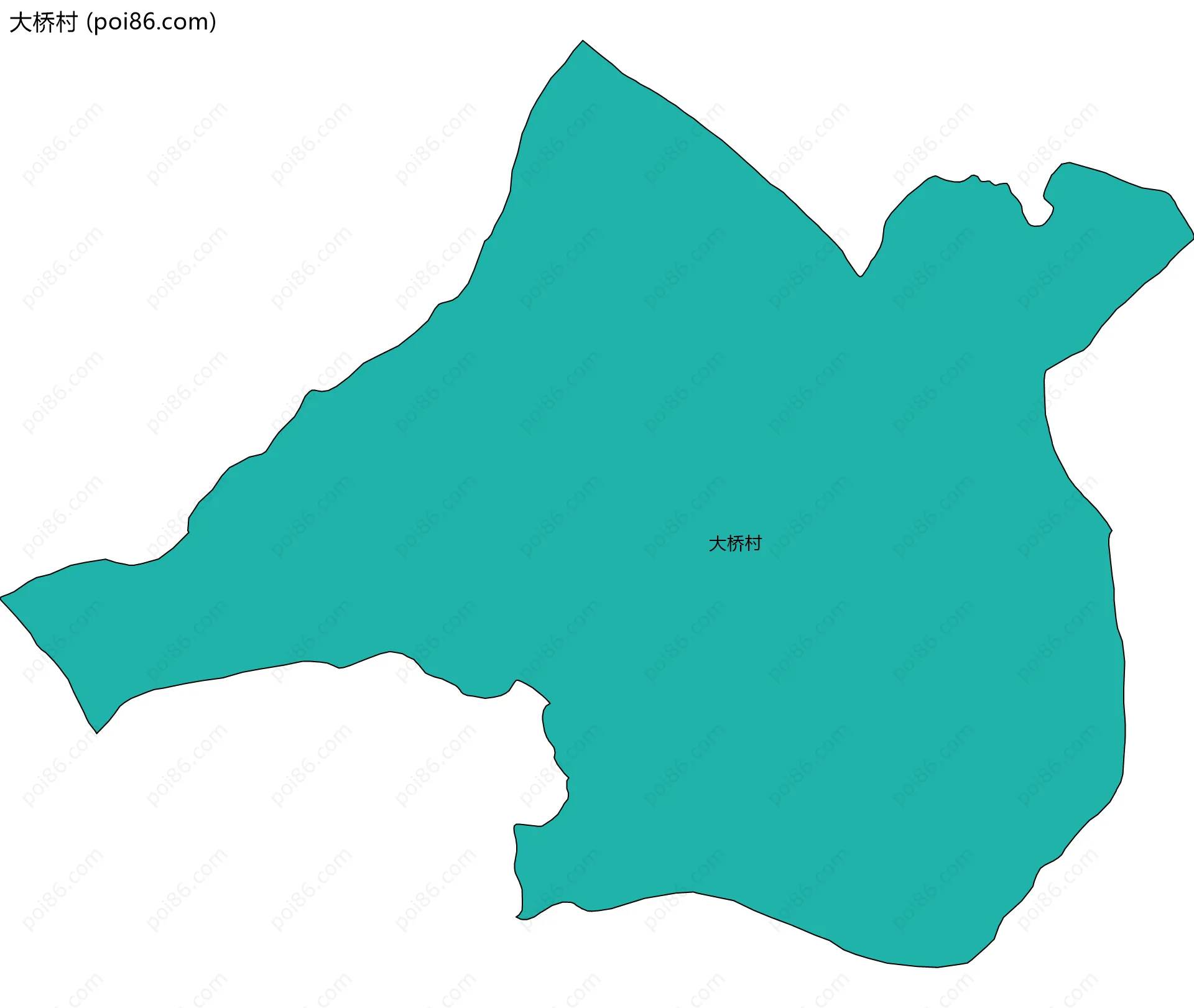 大桥村边界地图