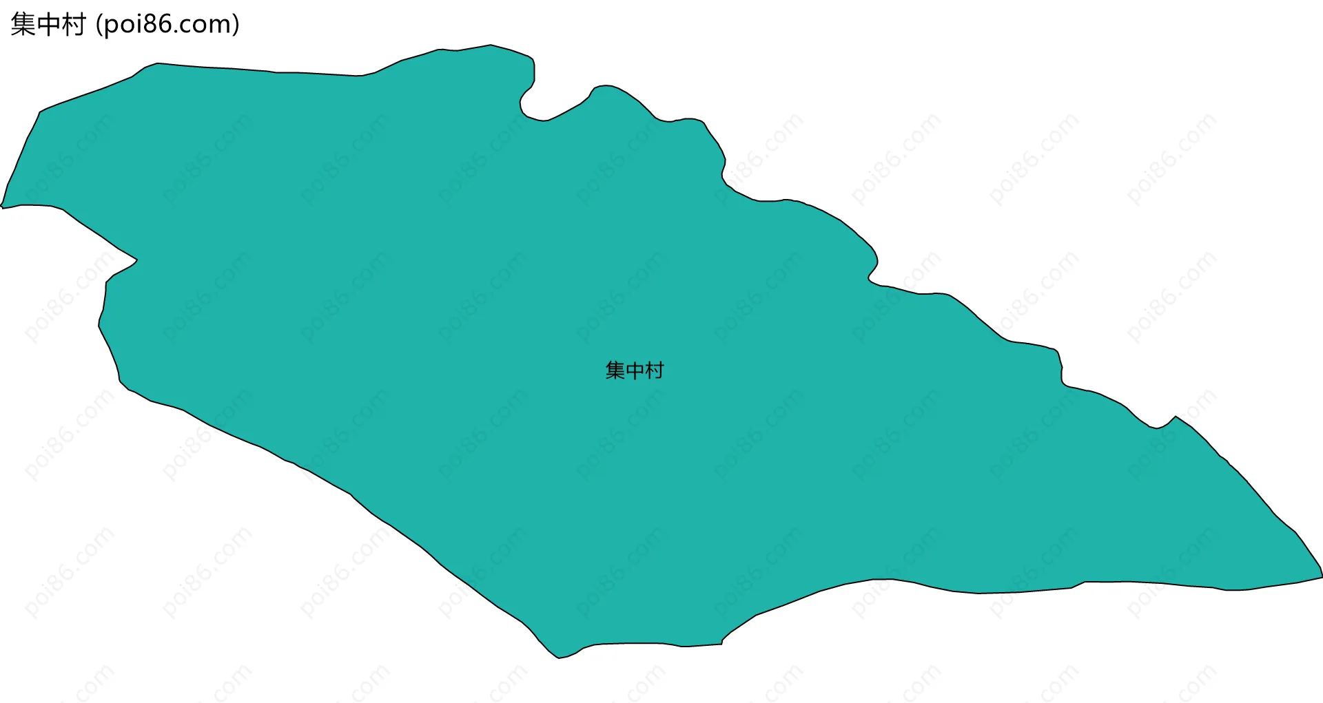 集中村边界地图