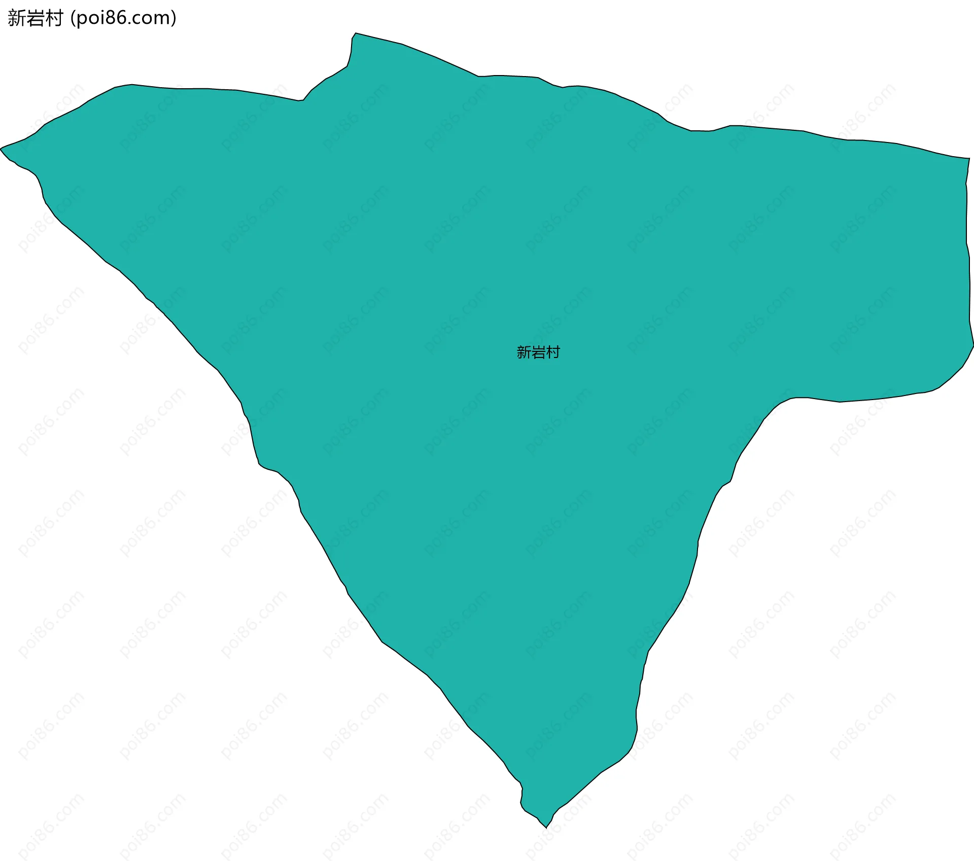 新岩村边界地图