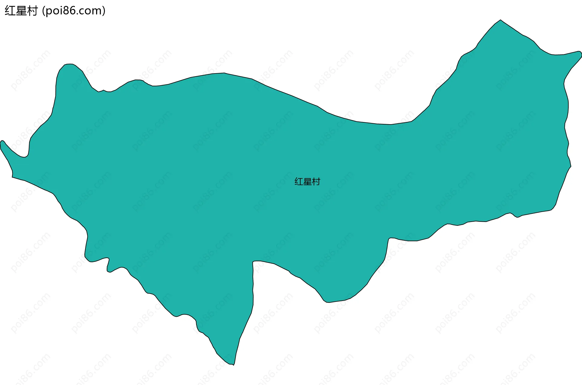 红星村边界地图