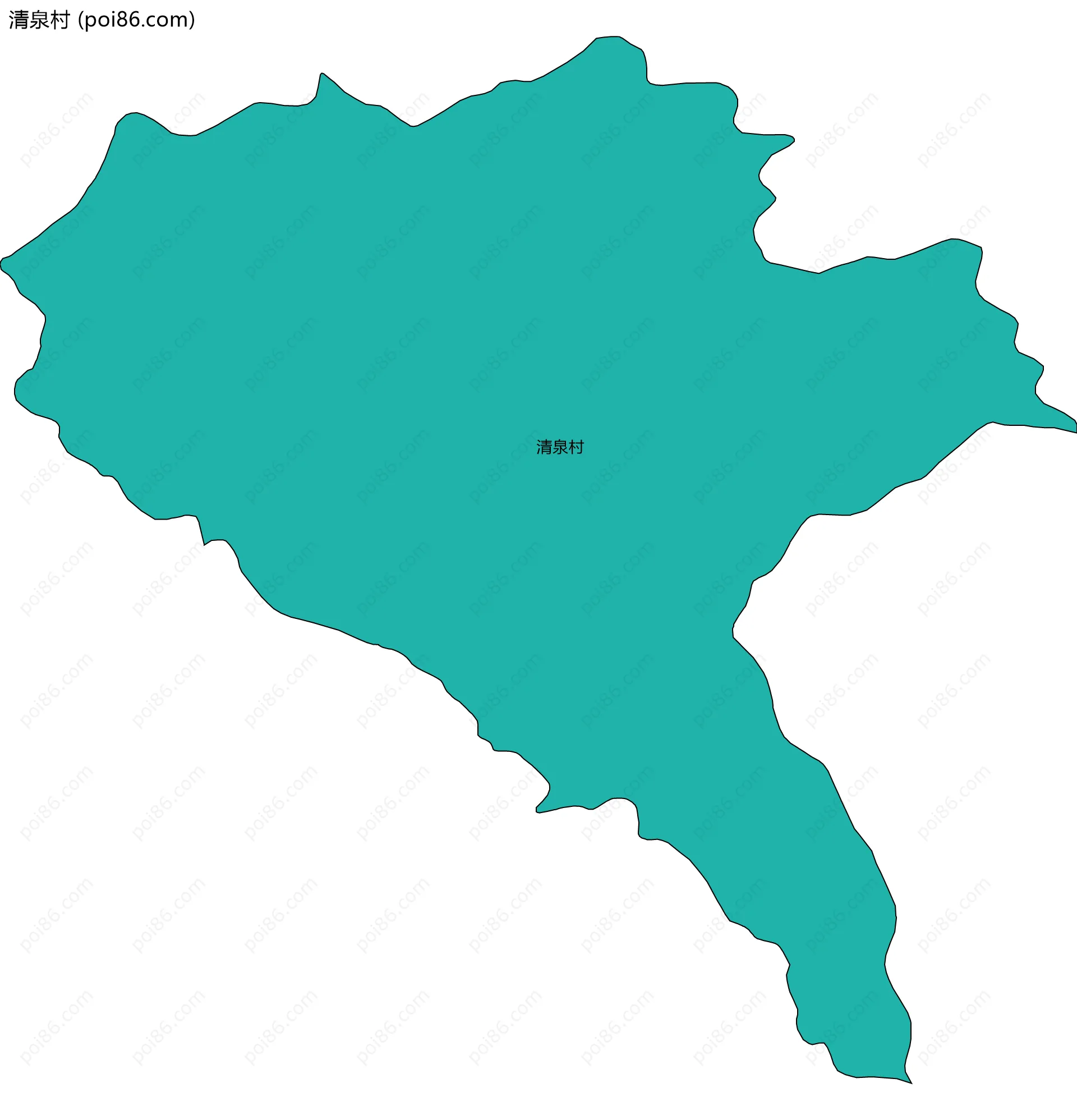 清泉村边界地图