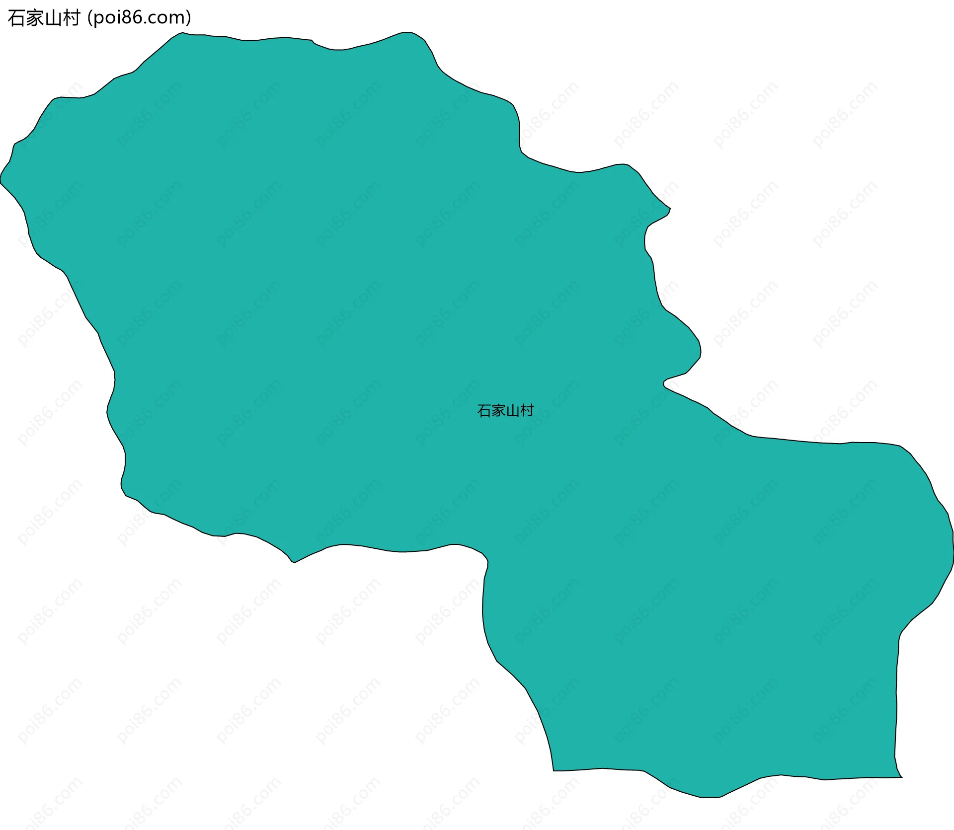 石家山村边界地图