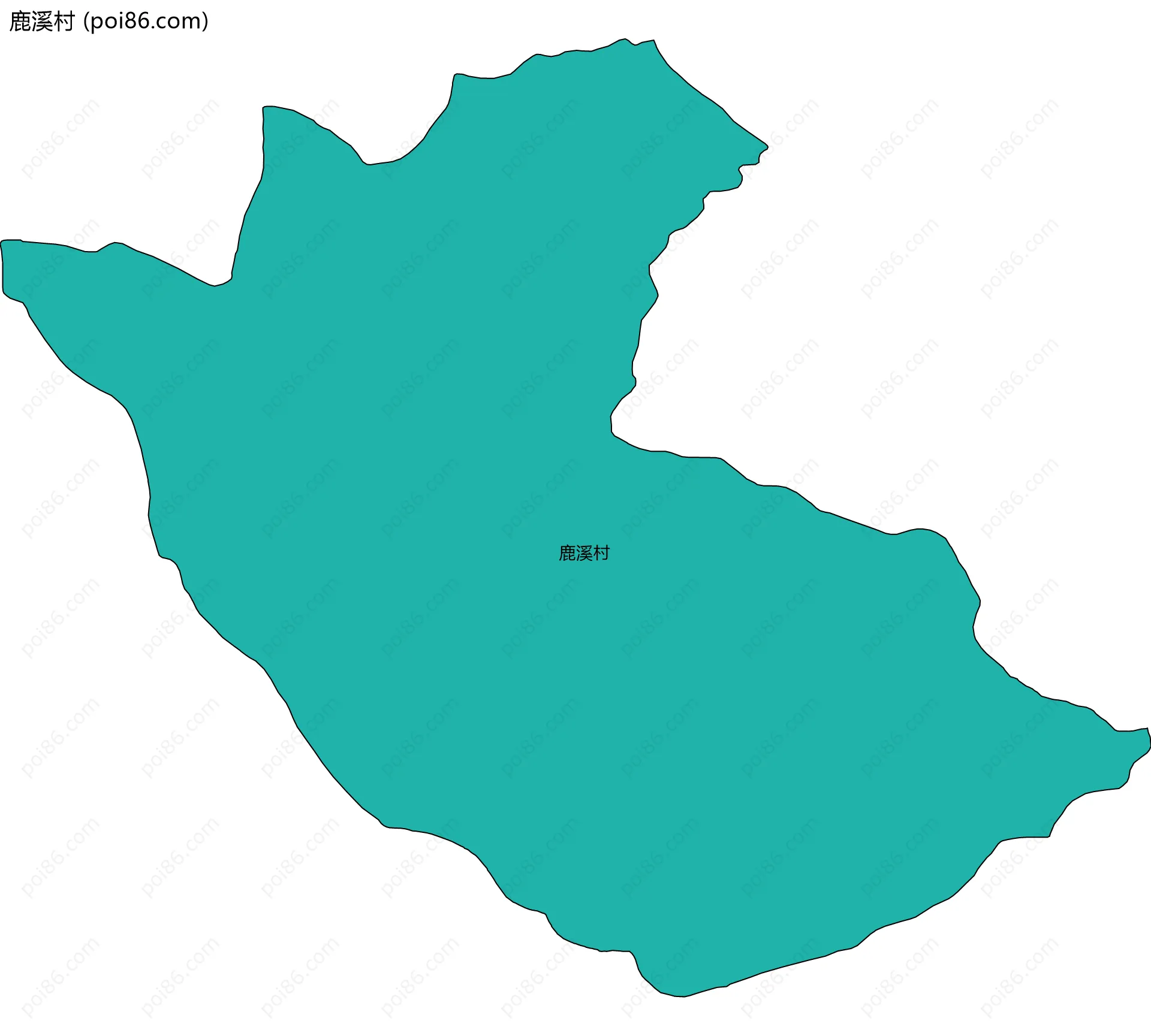 鹿溪村边界地图
