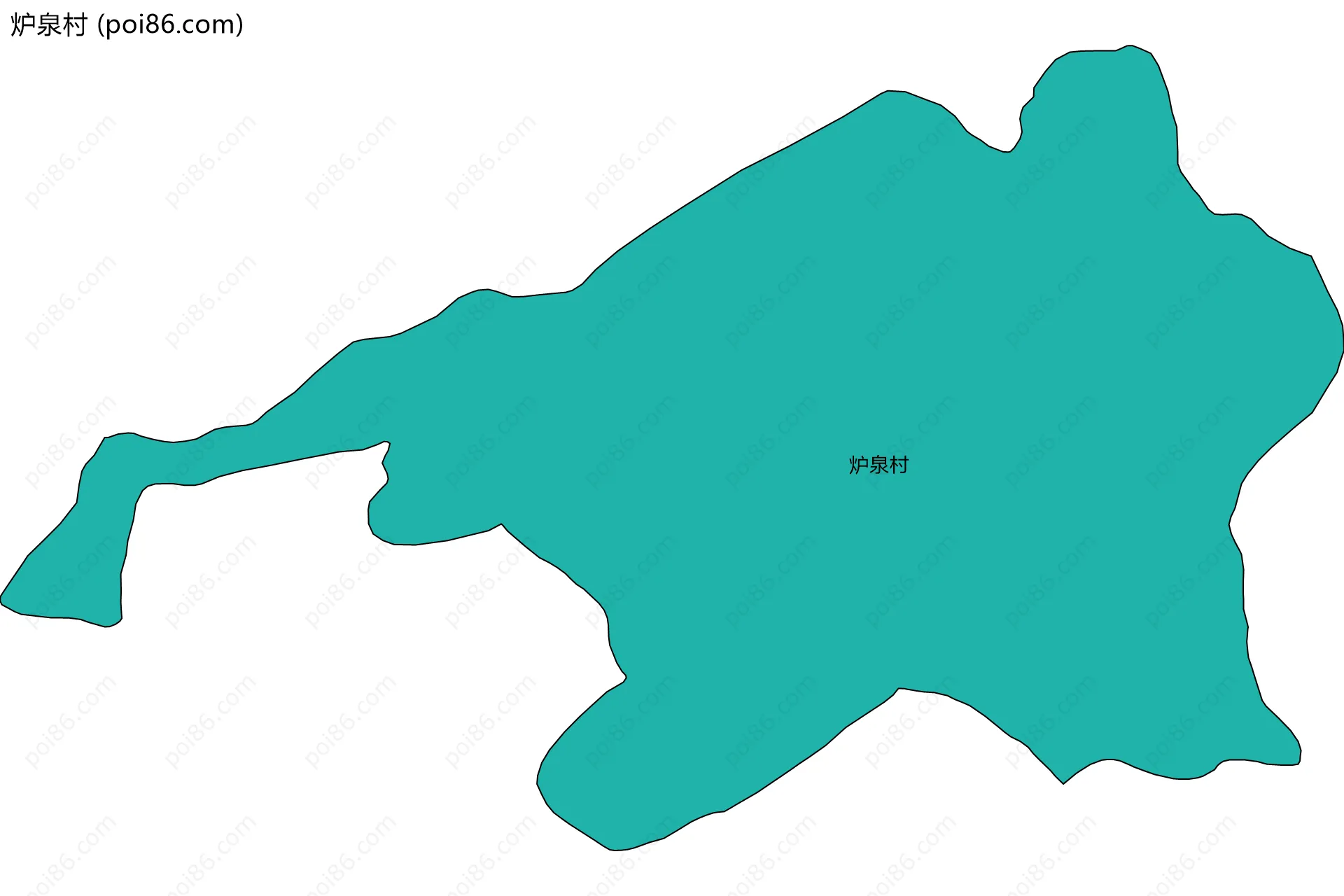 炉泉村边界地图