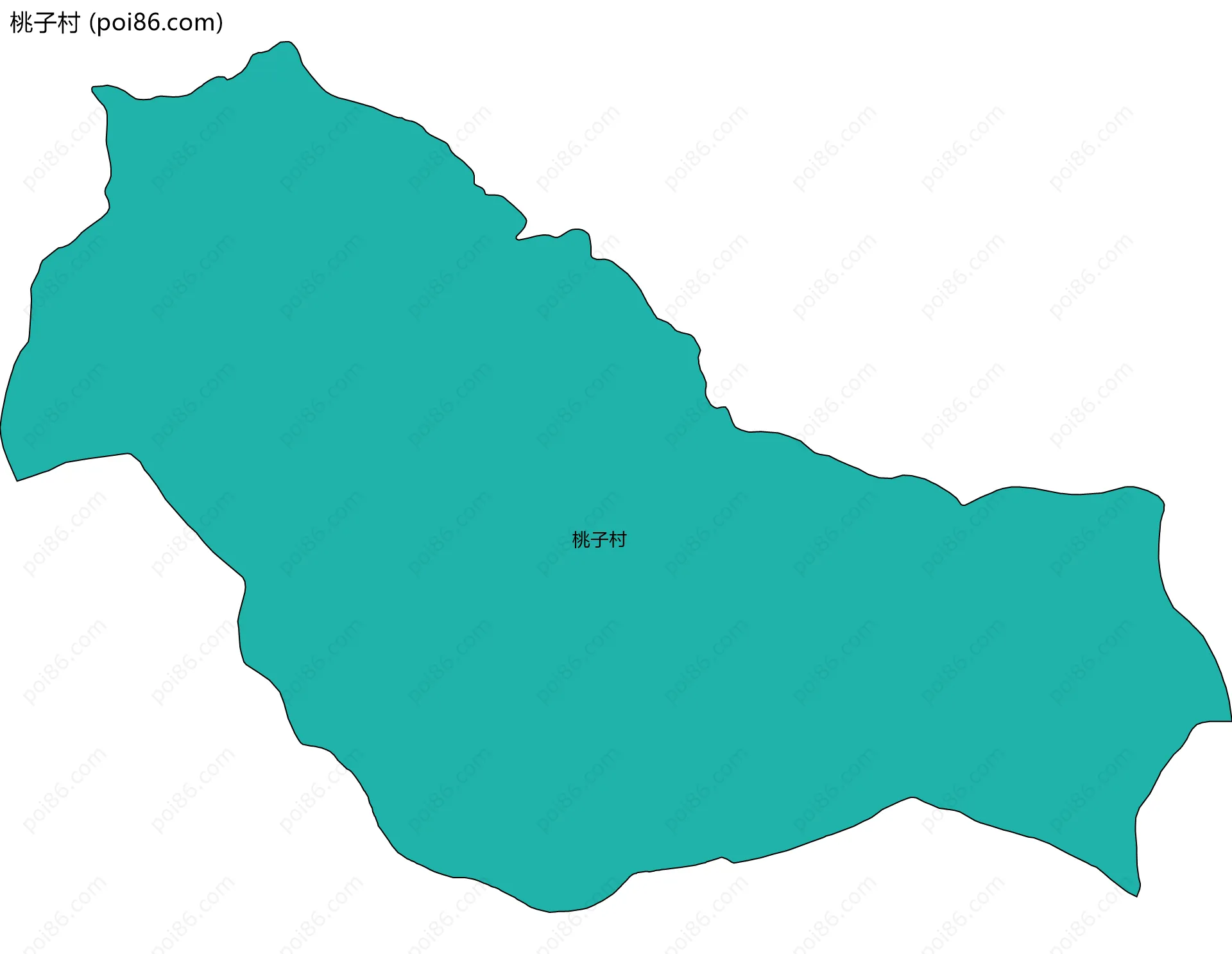 桃子村边界地图